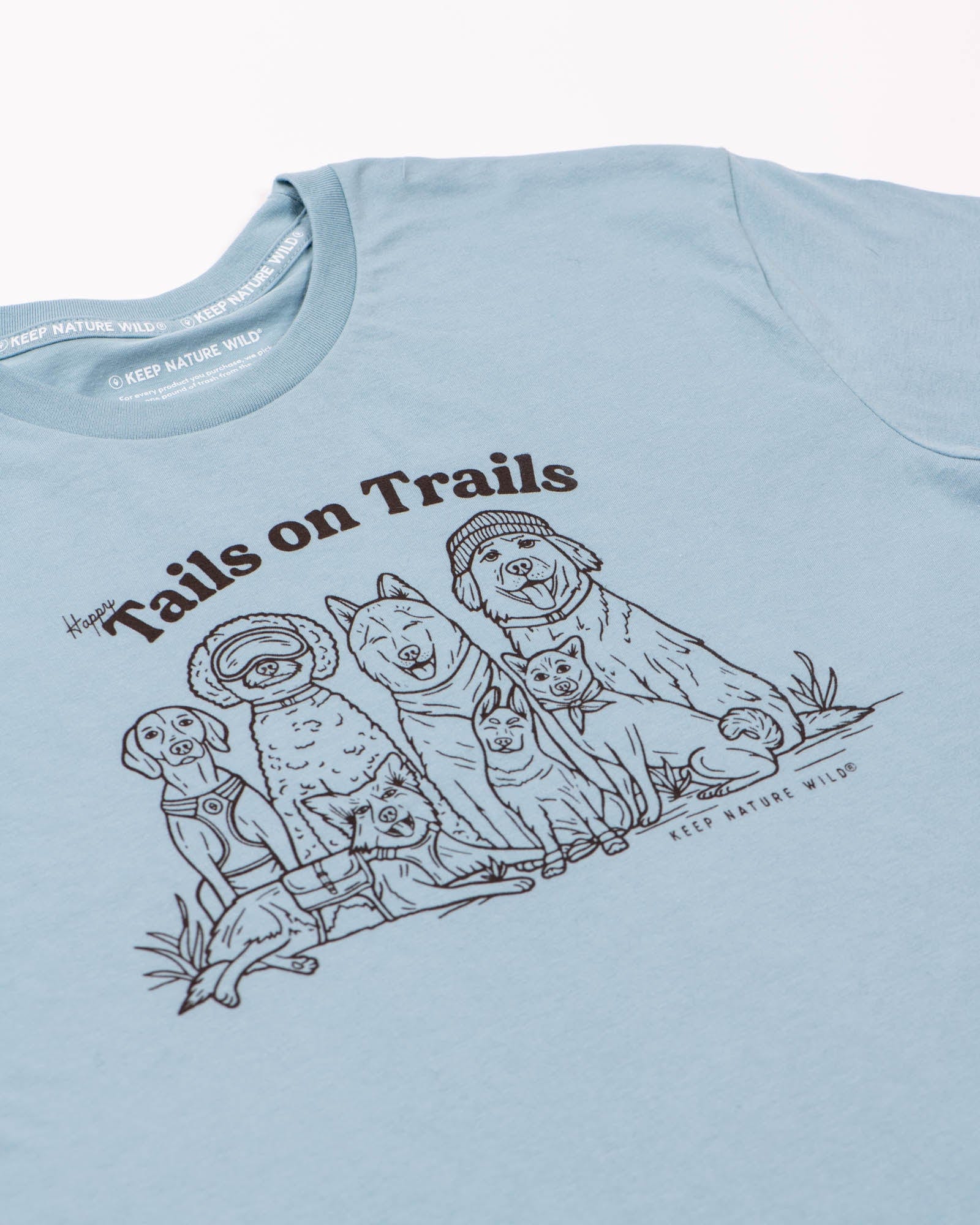 Keep Nature Wild Tee Happy Tails Unisex Tee | Dusty Blue
