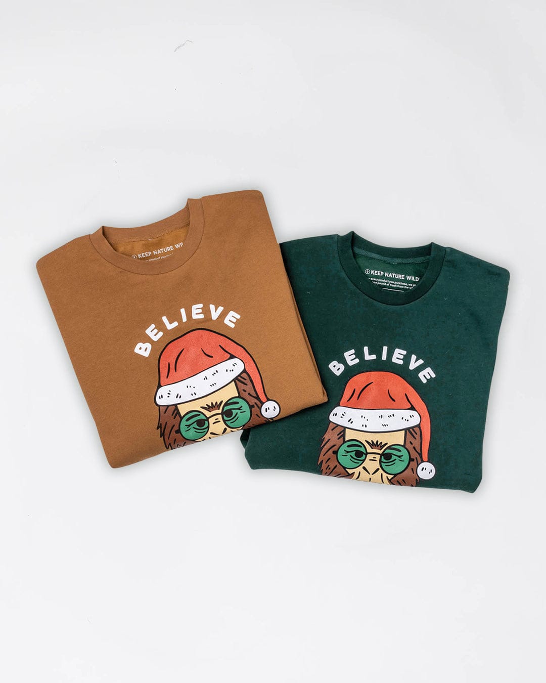 Keep Nature Wild Outerwear Holiday Clyde the Sasquatch Crewneck Sweatshirt | Pine