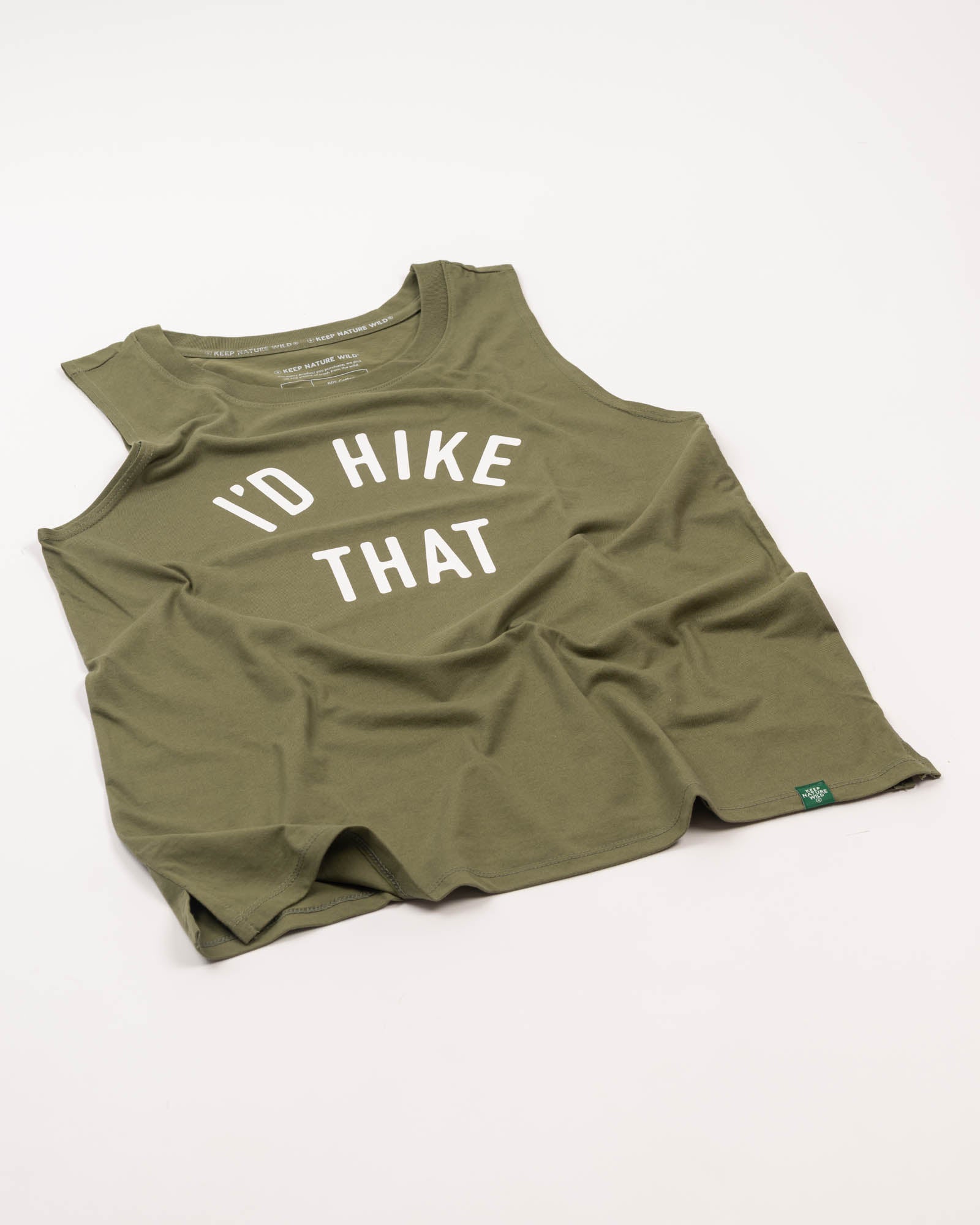 Keep Nature Wild Tank I'd Hike That Women's Muscle Tank | Olive