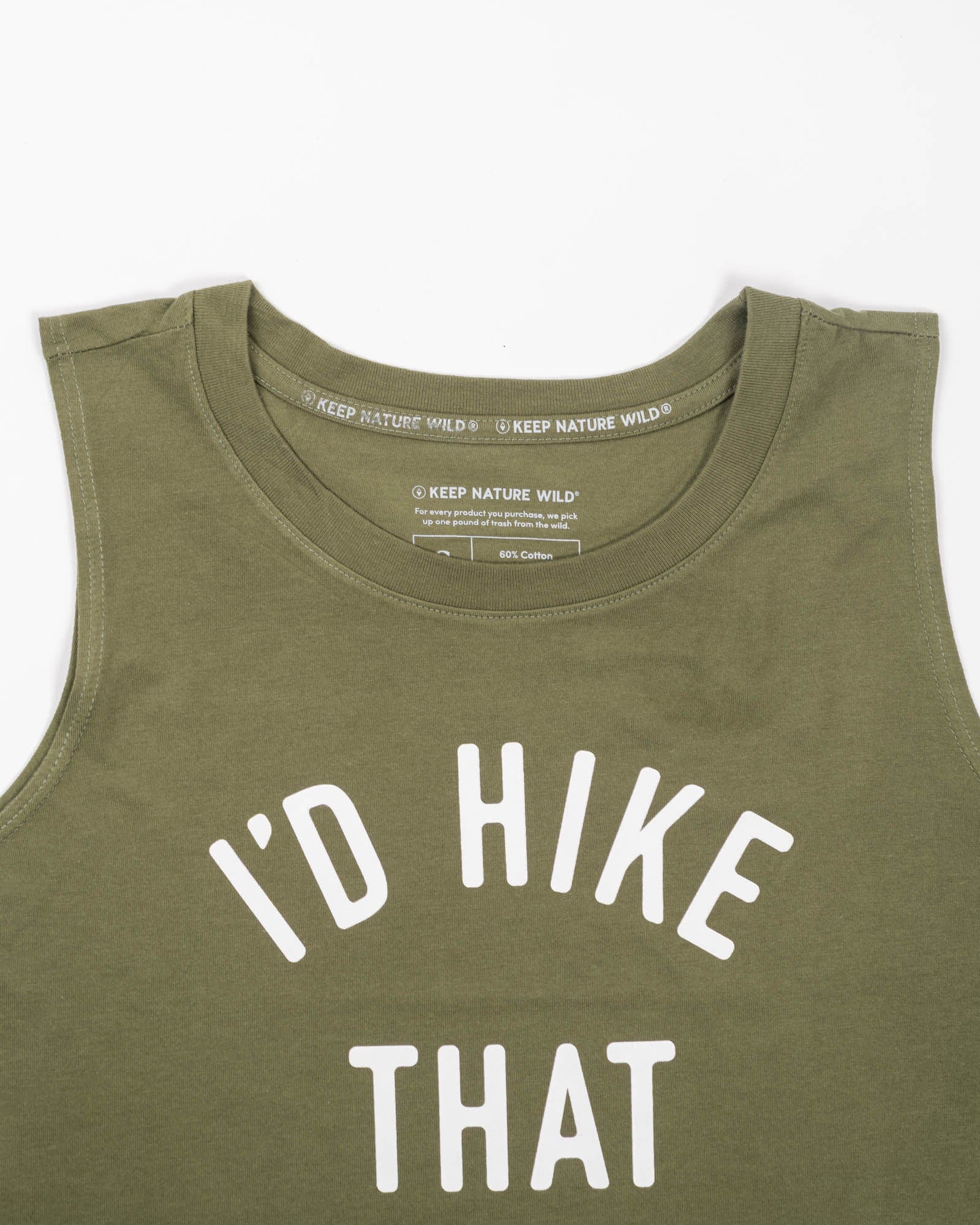 Keep Nature Wild Tank I'd Hike That Women's Muscle Tank | Olive
