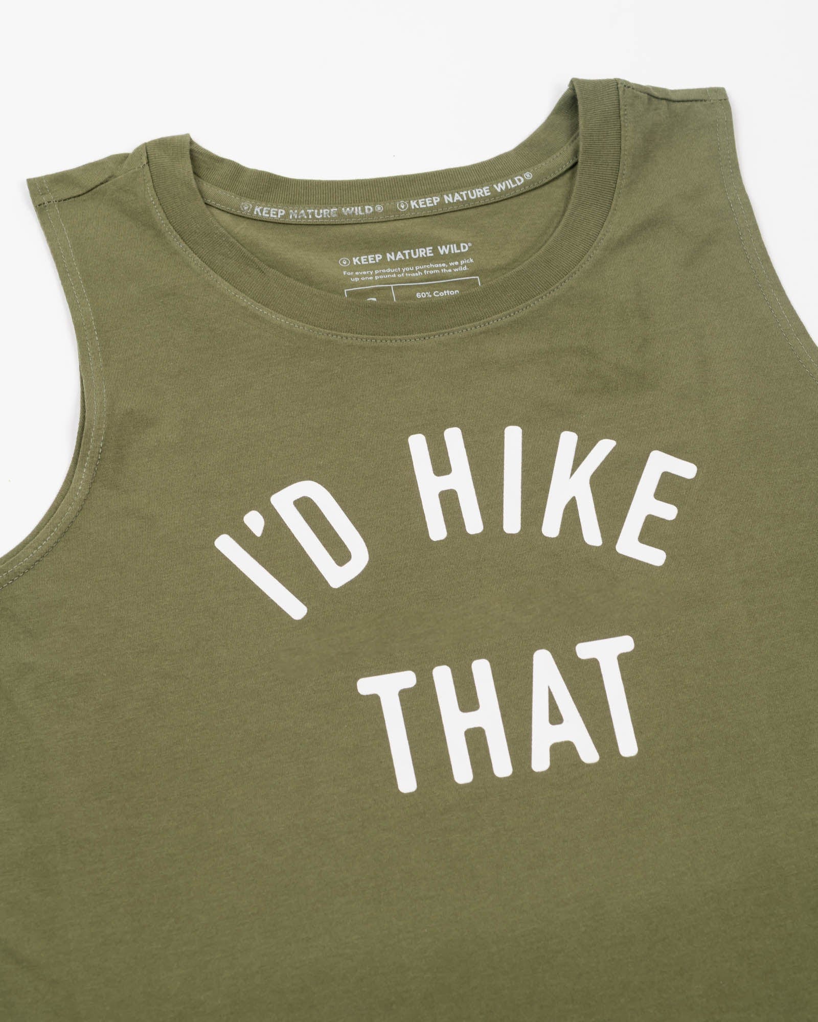 Keep Nature Wild Tank I'd Hike That Women's Muscle Tank | Olive