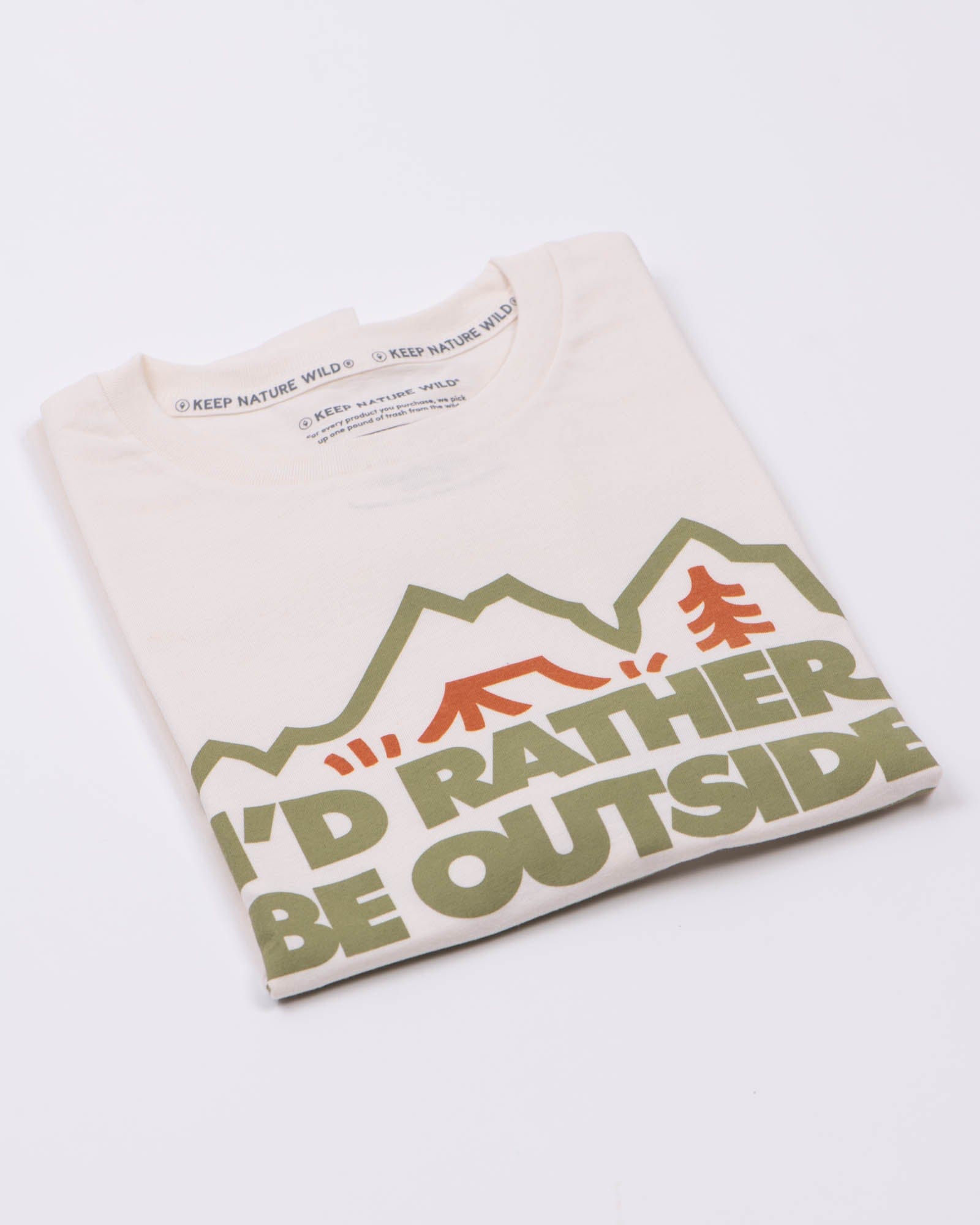Keep Nature Wild Tee I'd Rather Be Outside Forest Unisex Tee | Heather Natural