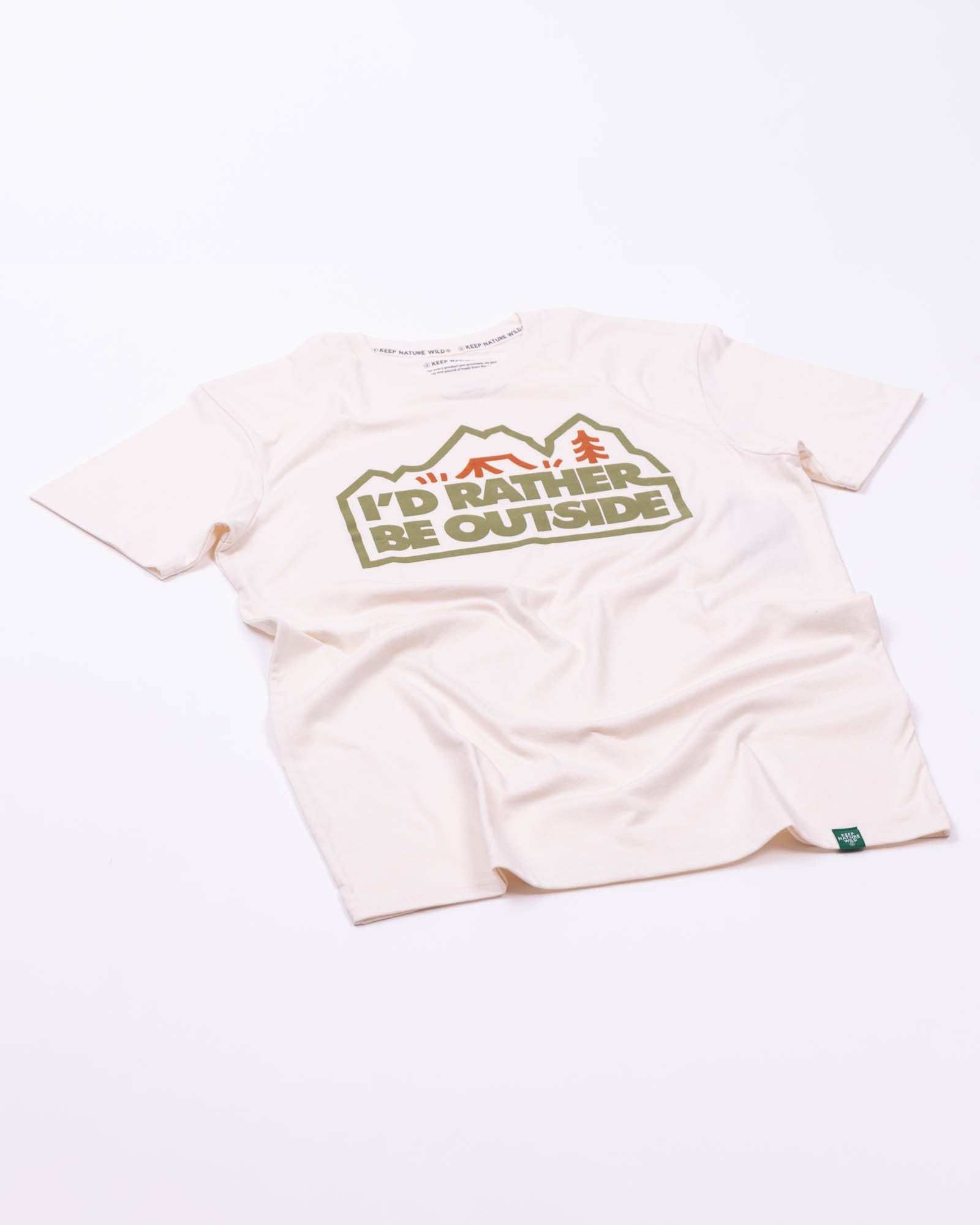 Keep Nature Wild Tee I'd Rather Be Outside Forest Unisex Tee | Heather Natural