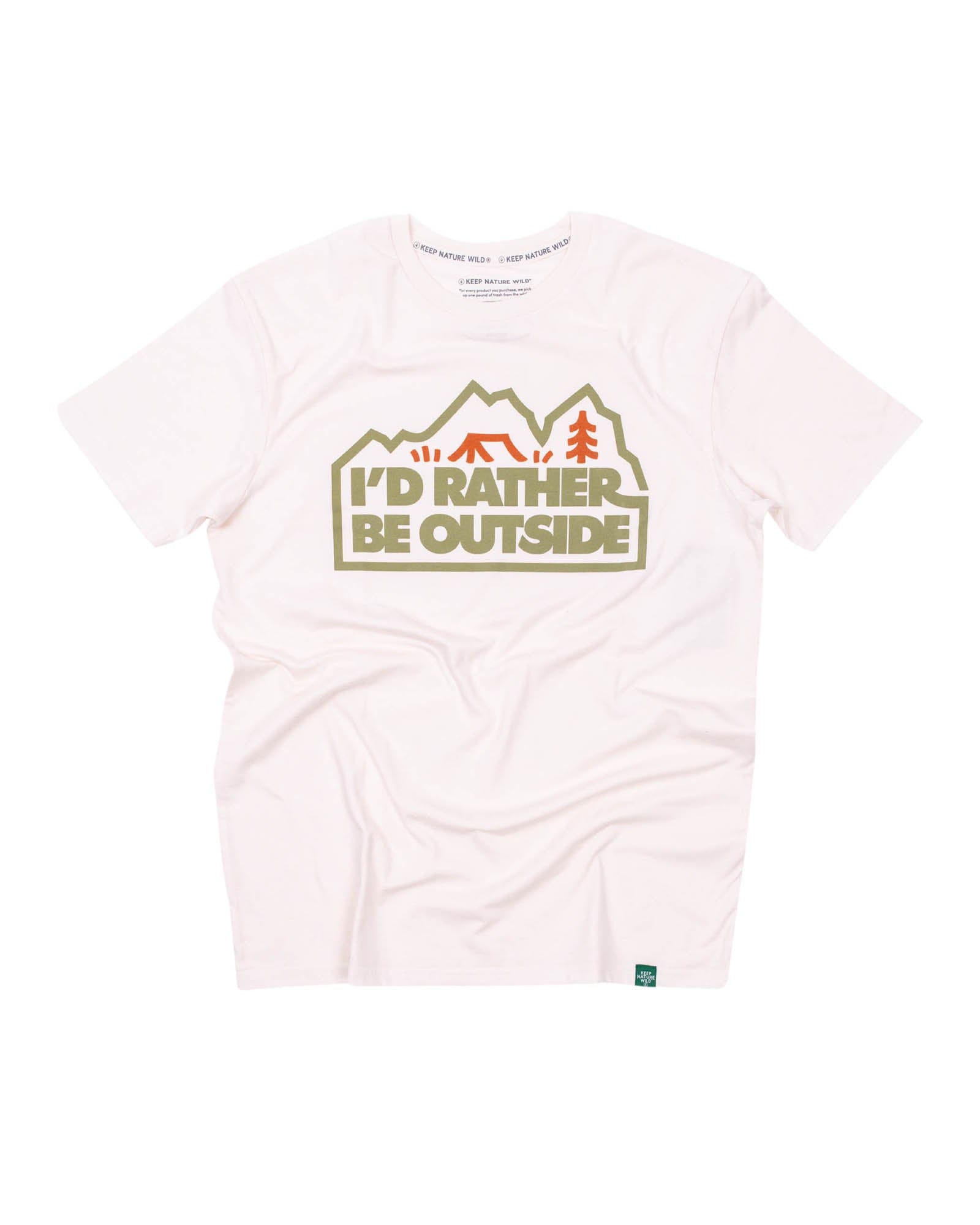 Keep Nature Wild Tee I'd Rather Be Outside Forest Unisex Tee | Heather Natural