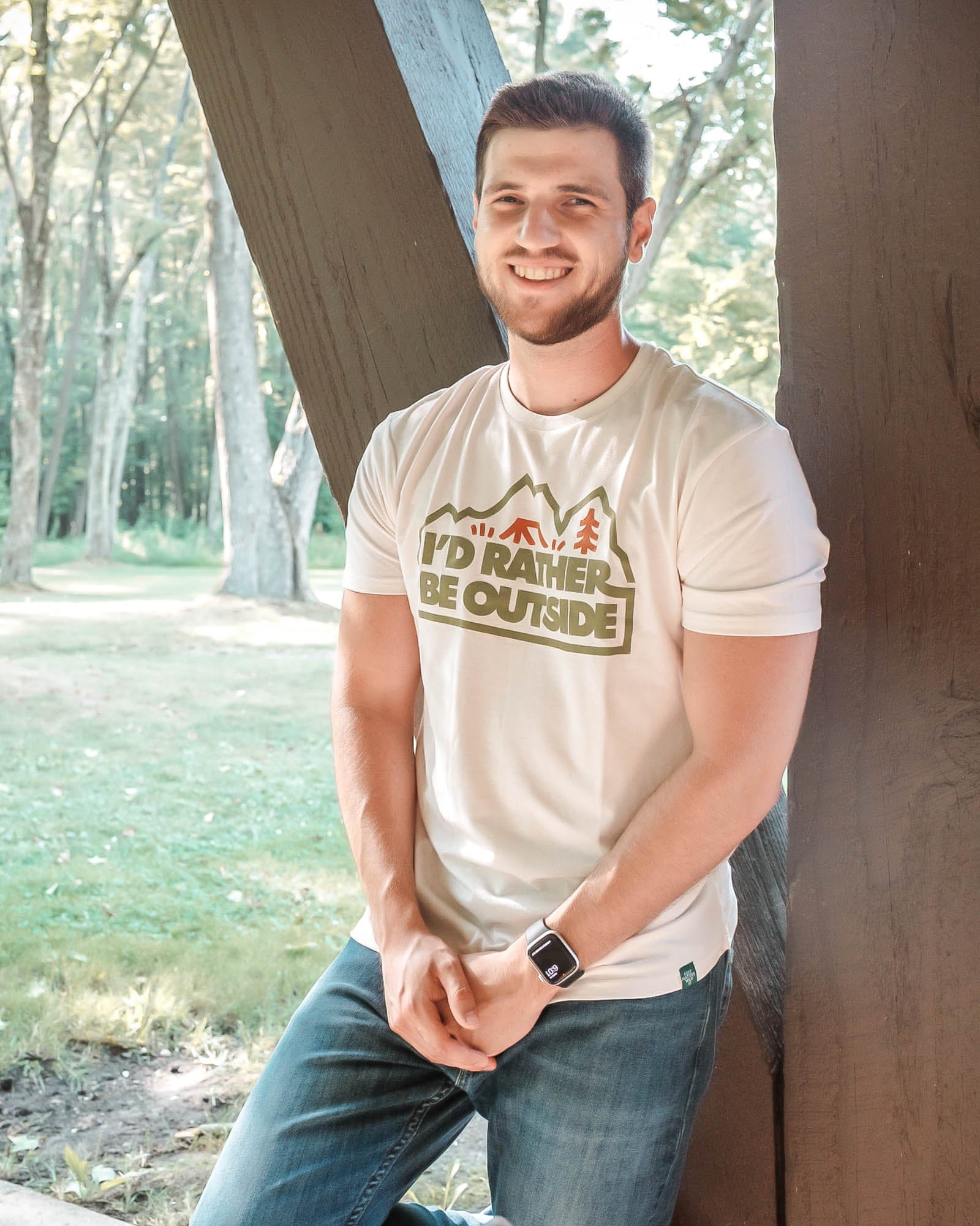 Keep Nature Wild Tee I'd Rather Be Outside Forest Unisex Tee | Natural