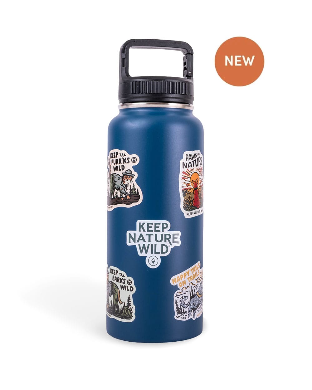 Keep Nature Wild Water Bottle Insulated 32oz Water Bottle: Pets | Navy