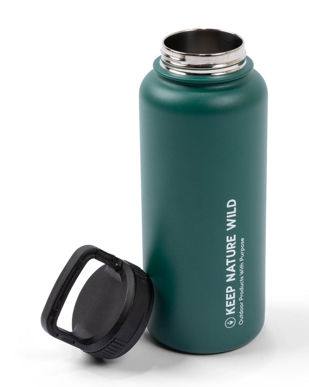 Keep Nature Wild Reusables Insulated 32oz Water Bottle with Handle Clip | Forest