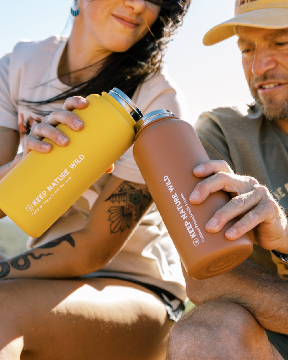 Keep Nature Wild Reusables Insulated 32oz Water Bottle with Handle Clip | Tucson Sun