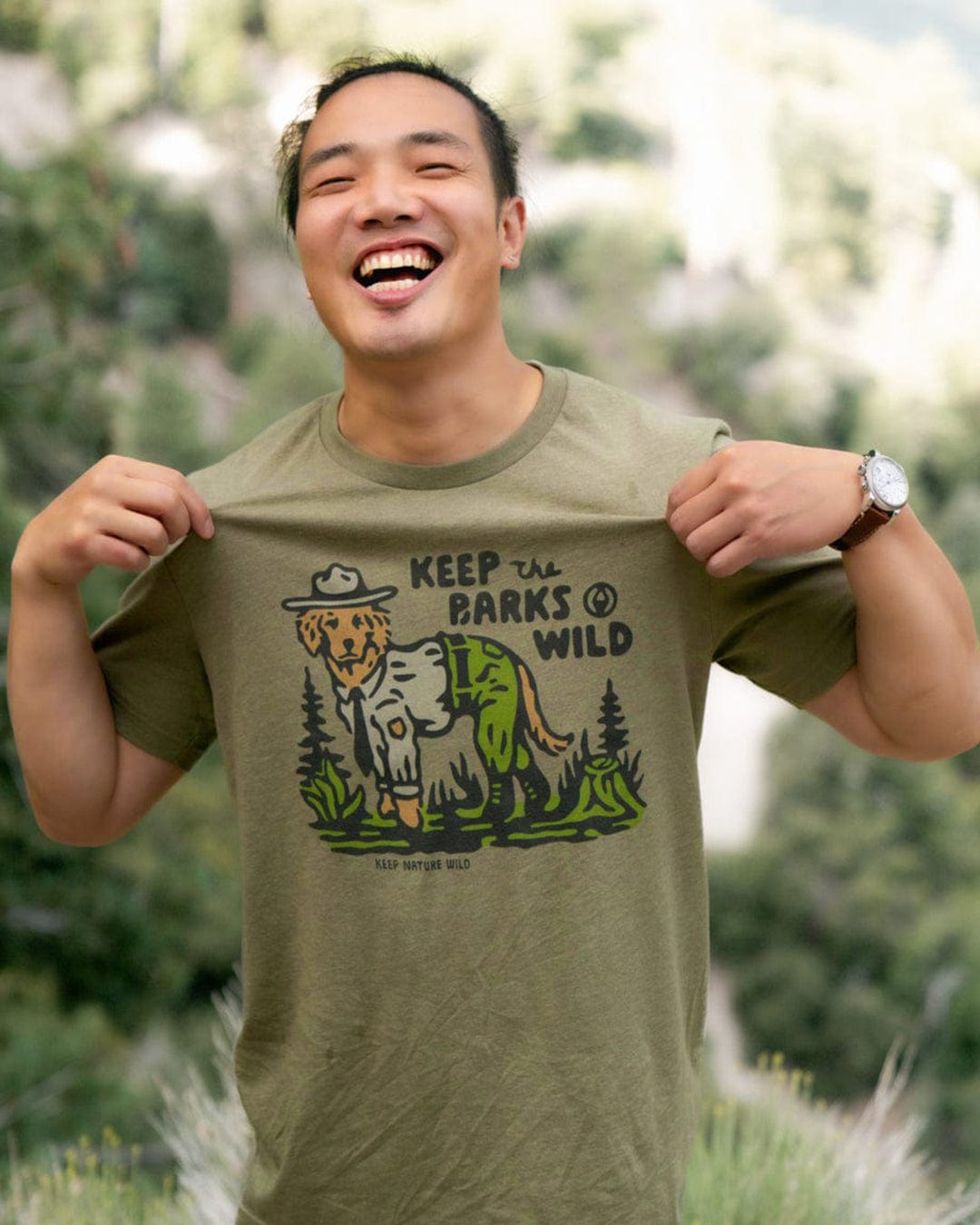 Keep Nature Wild Tee Keep the Barks Wild Unisex Tee | Olive