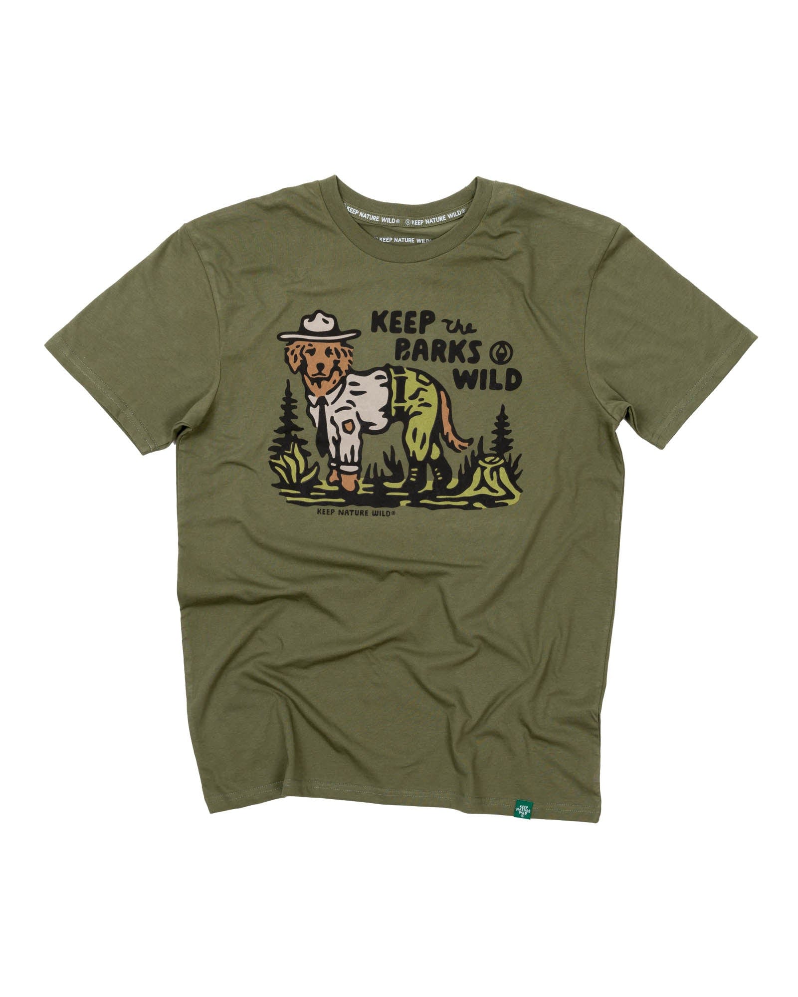 Keep Nature Wild Tee Keep the Barks Wild Unisex Tee | Olive