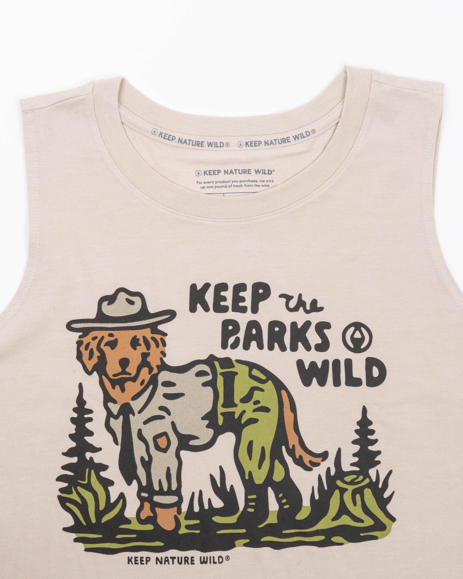 Keep Nature Wild Tank Keep the Barks Wild Women's Muscle Tank | Heather Tan