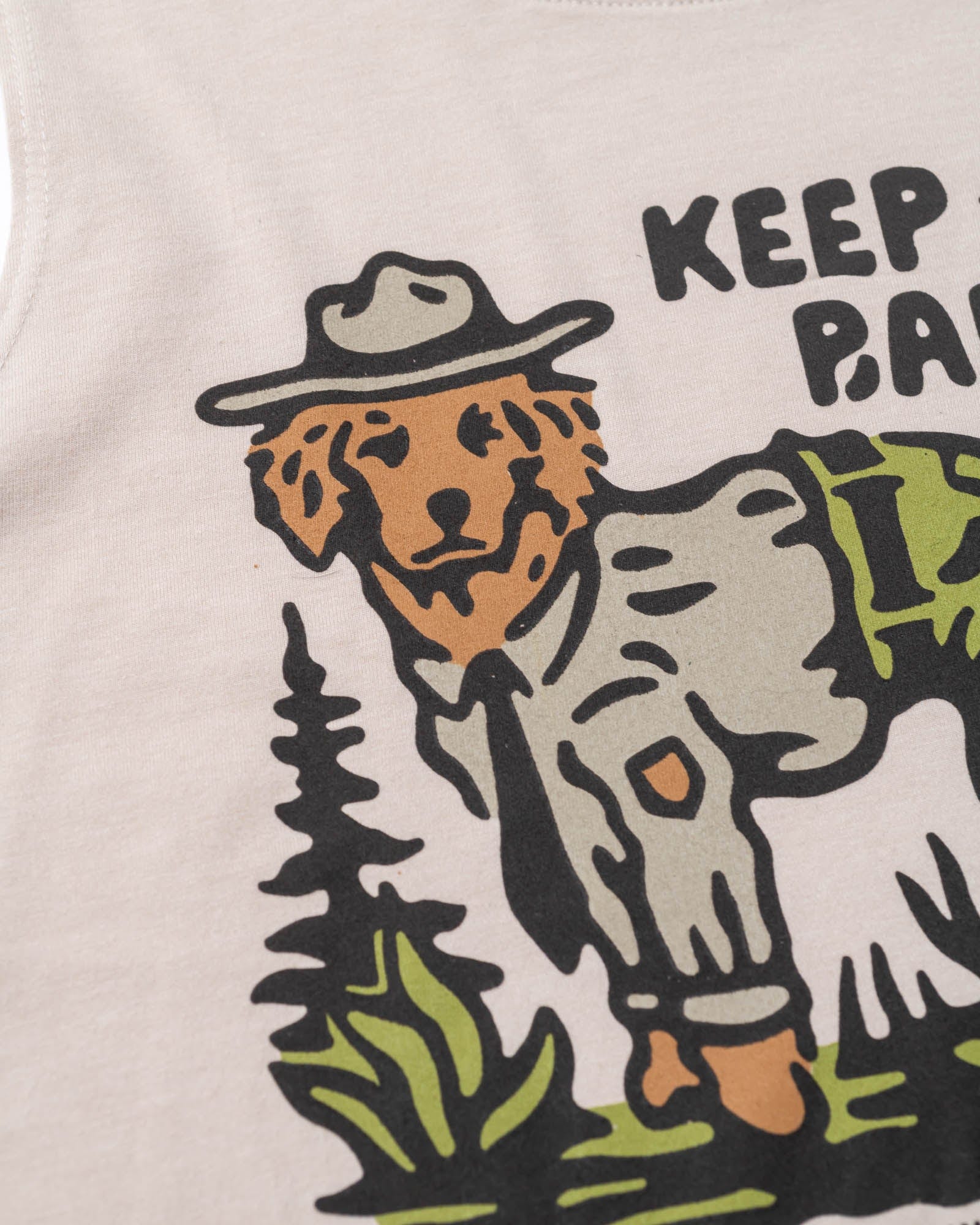 Keep Nature Wild Tank Keep the Barks Wild Women's Muscle Tank | Heather Tan