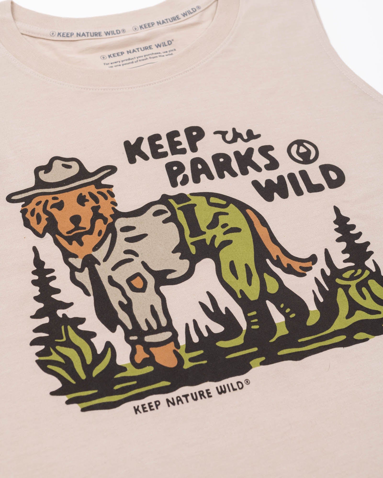 Keep Nature Wild Tank Keep the Barks Wild Women's Muscle Tank | Heather Tan