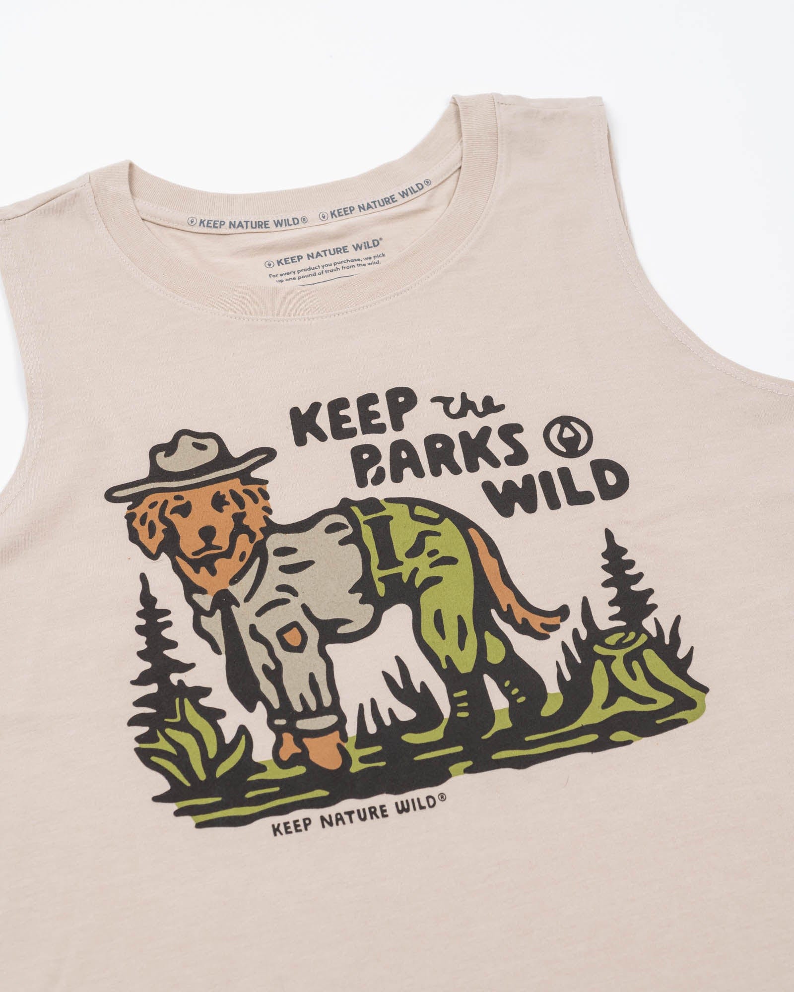 Keep Nature Wild Tank Keep the Barks Wild Women's Muscle Tank | Heather Tan