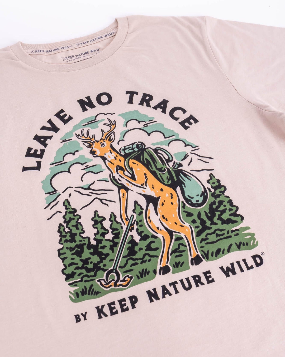 Keep Nature Wild Tee Leave No Trace By KNW | Unisex Tee | Heather Tan
