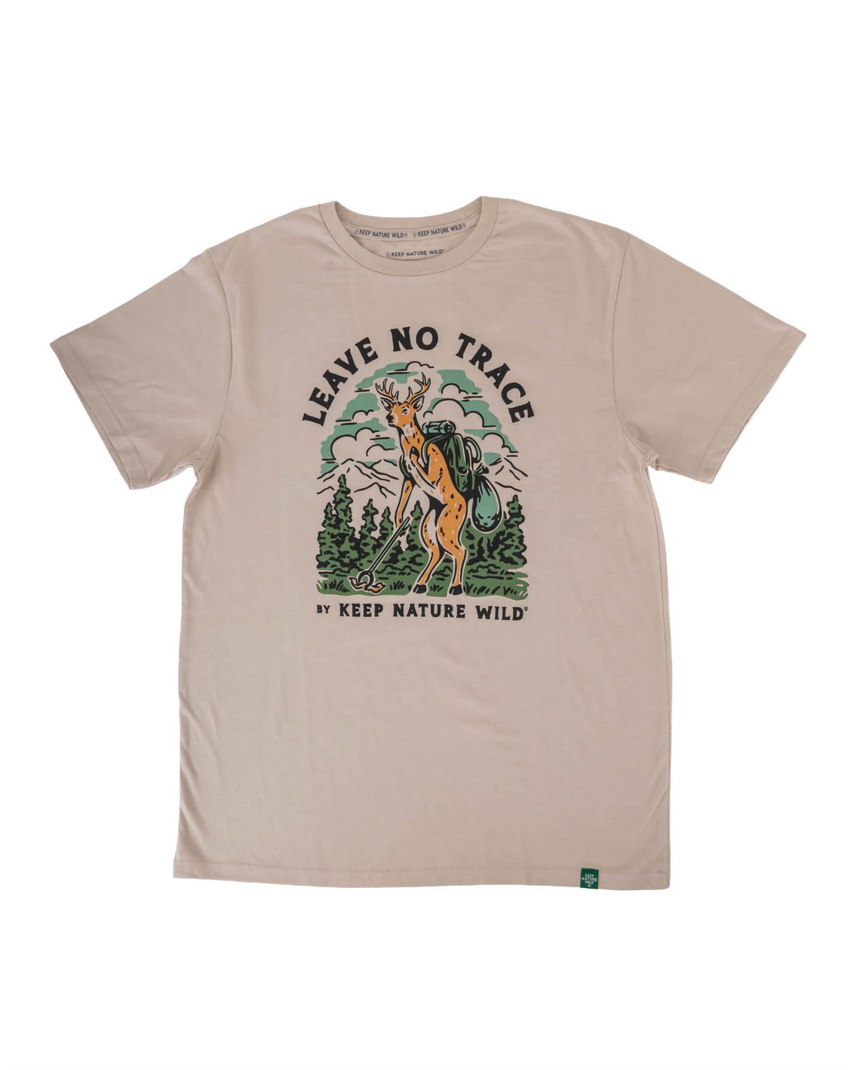 Keep Nature Wild Tee Leave No Trace By KNW | Unisex Tee | Heather Tan