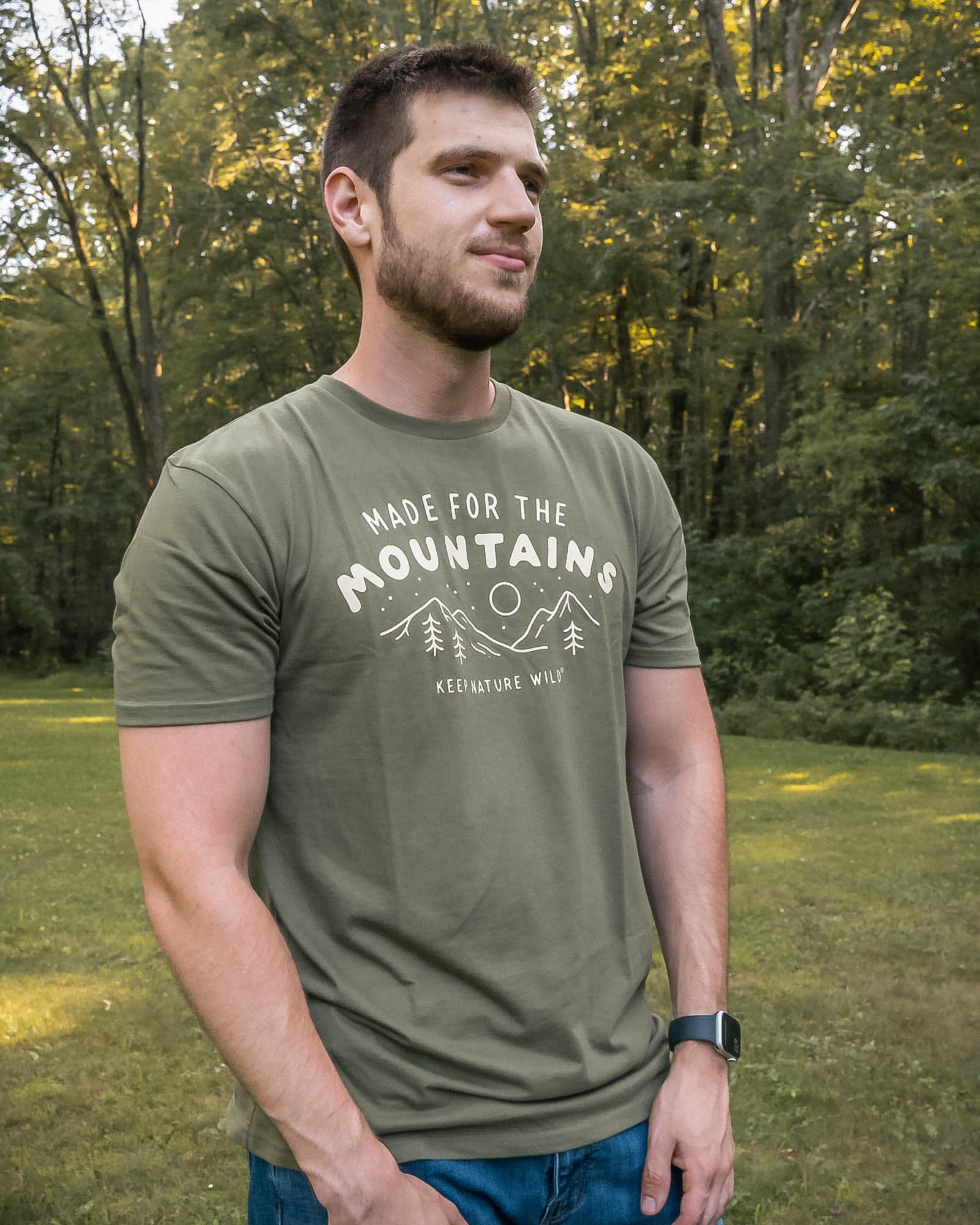 Keep Nature Wild Tee Made for the Mountains Unisex Tee | Olive