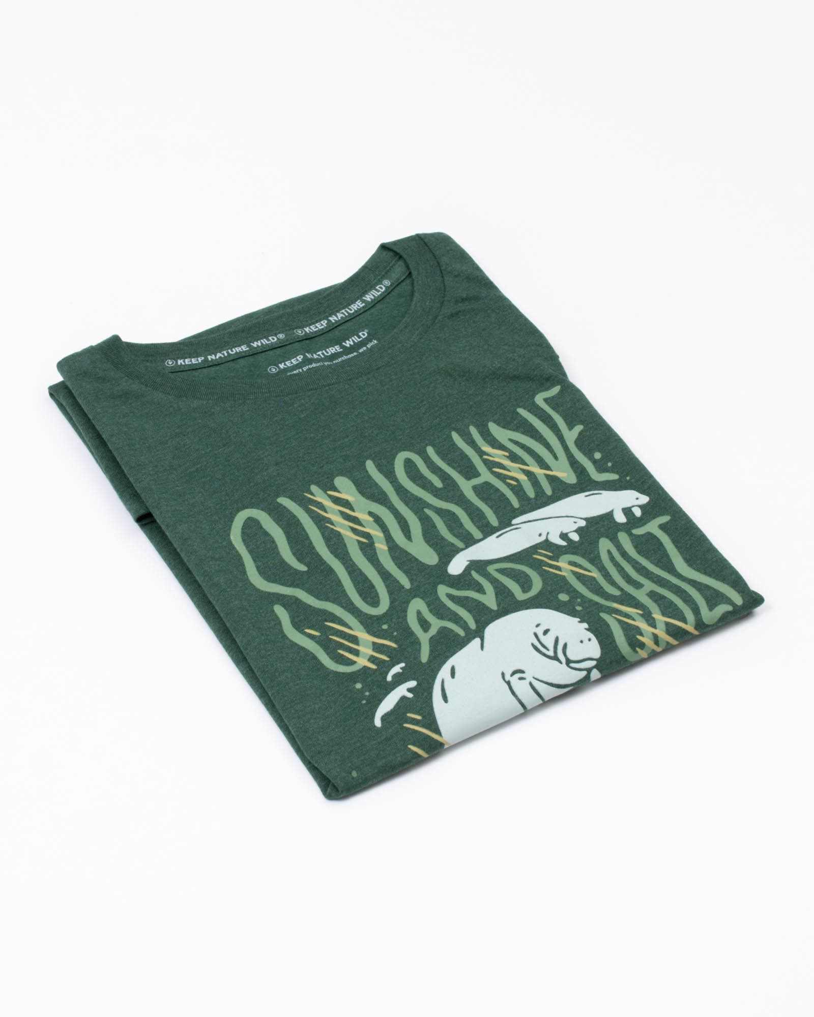 Keep Nature Wild Tee Manatees Motto Unisex Tee | Heather Forest