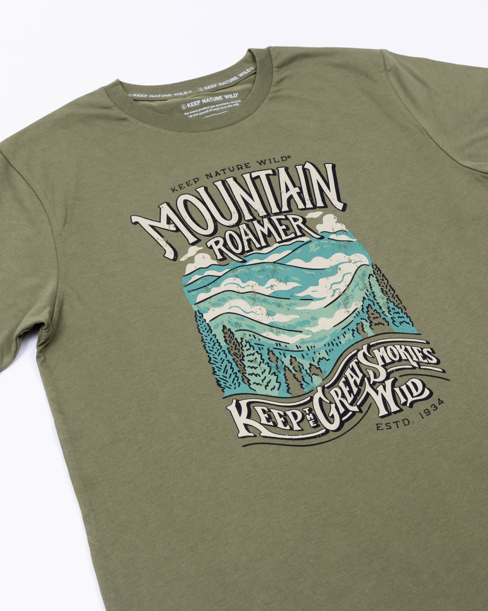 Keep Nature Wild Tee Mountain Roamer Unisex Tee | Olive