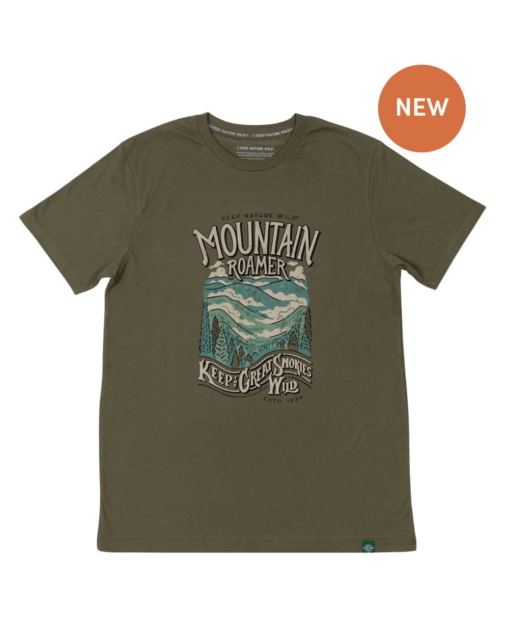 Keep Nature Wild Tee Mountain Roamer Unisex Tee | Olive