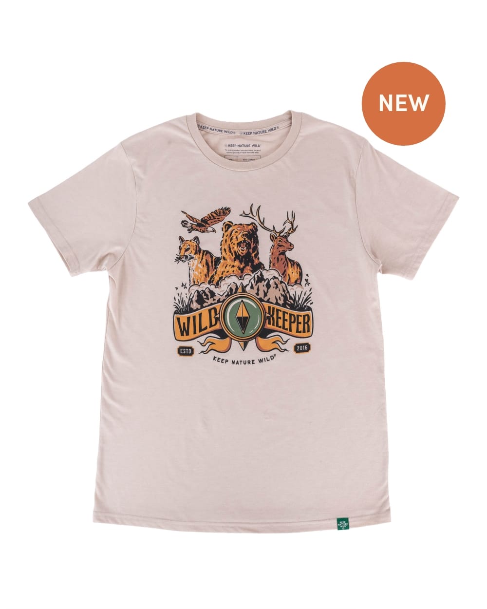 Keep Nature Wild Tee Mountain Wilderness Wild Keeper | Unisex Tee | Heather Tan