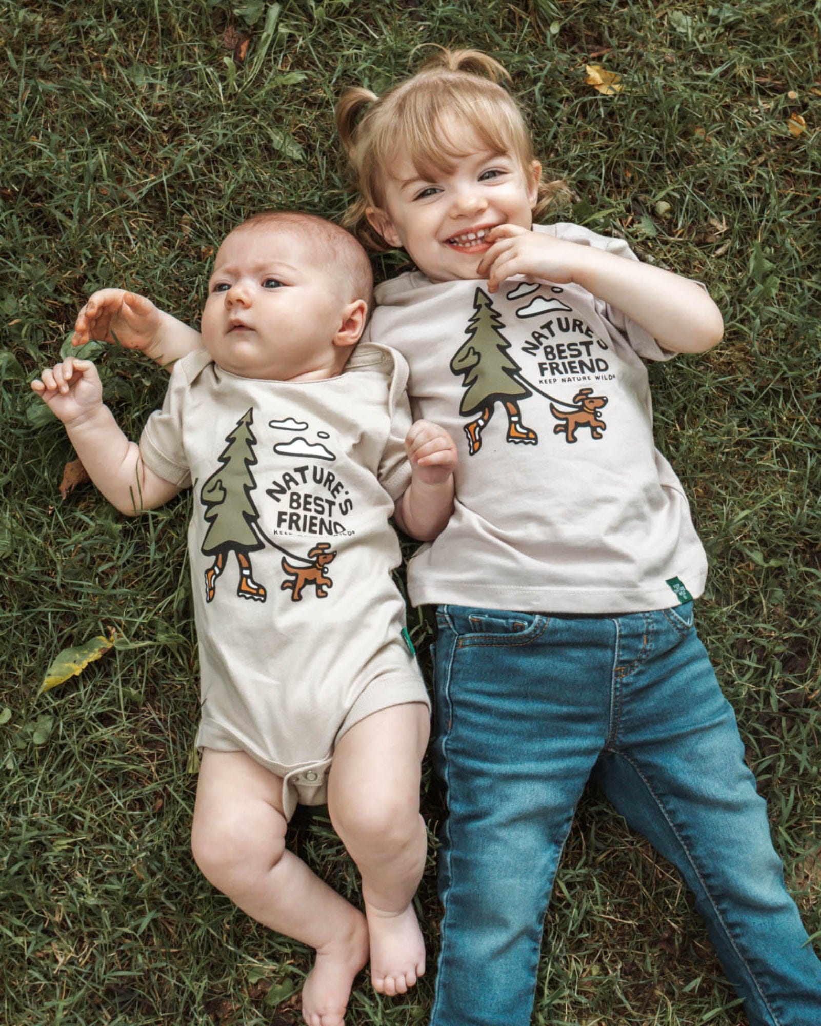 Keep Nature Wild Kids Nature's Best Friend Baby Bodysuit | Heather Tan