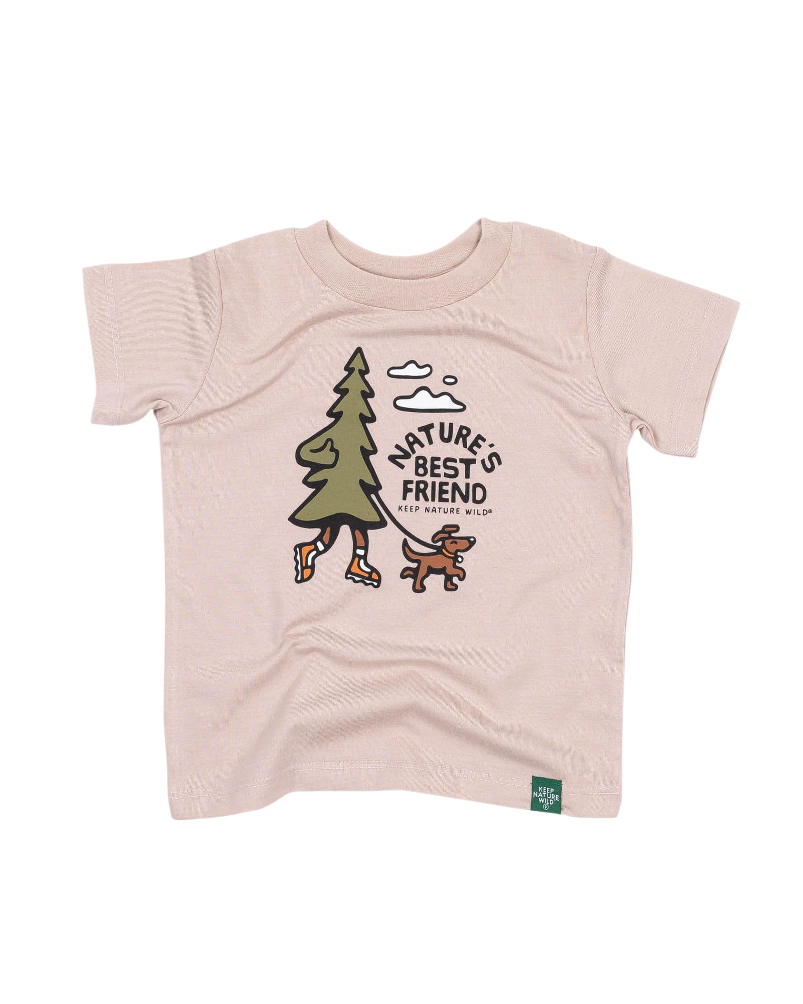 Keep Nature Wild Kids Nature's Best Friend Toddler Tee | Heather Tan