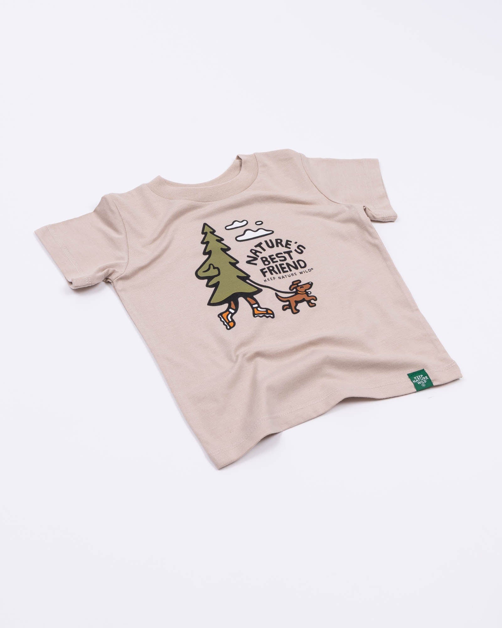 Keep Nature Wild Kids Nature's Best Friend Toddler Tee | Heather Tan