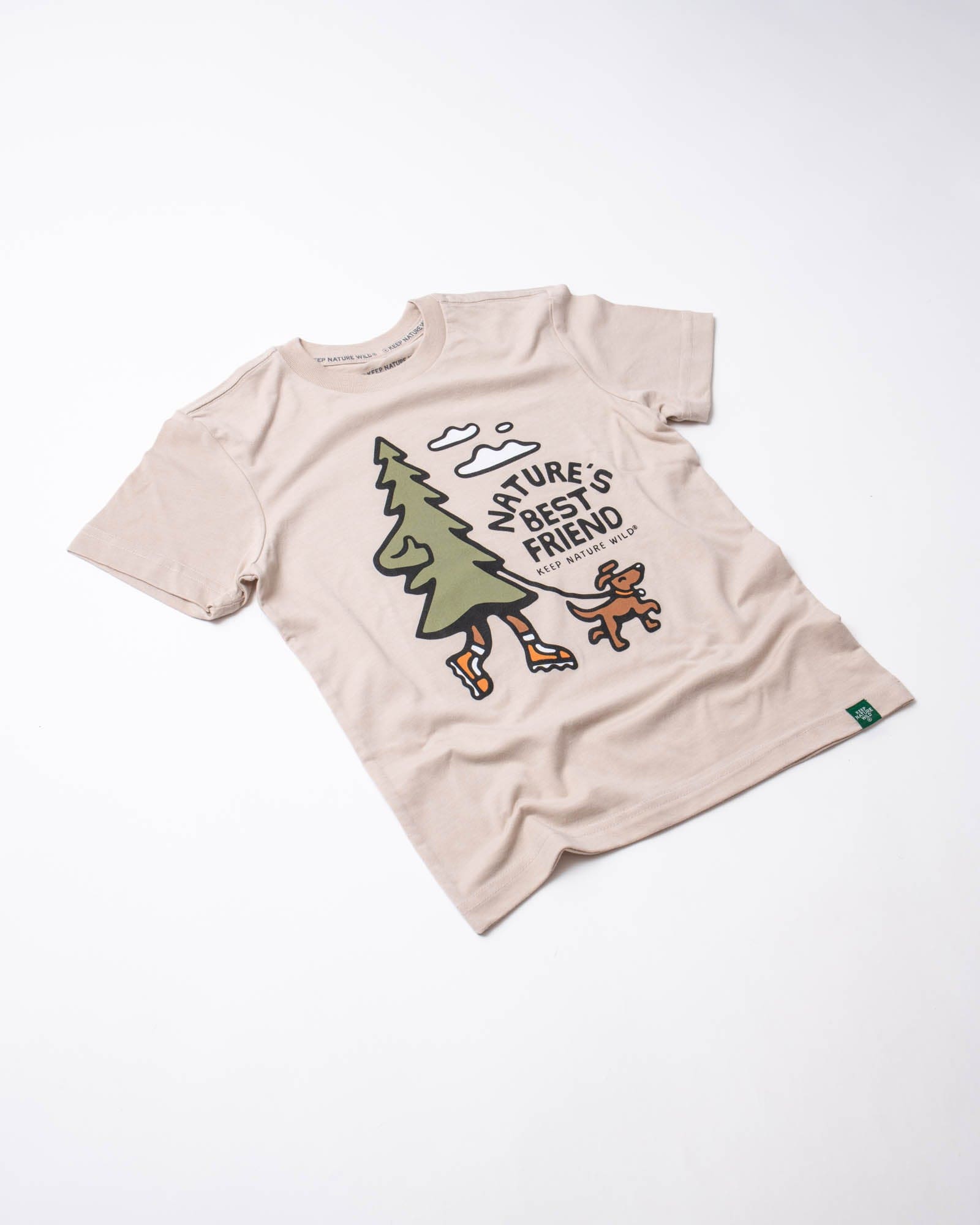 Keep Nature Wild Kids Nature's Best Friend Youth Tee | Heather Tan