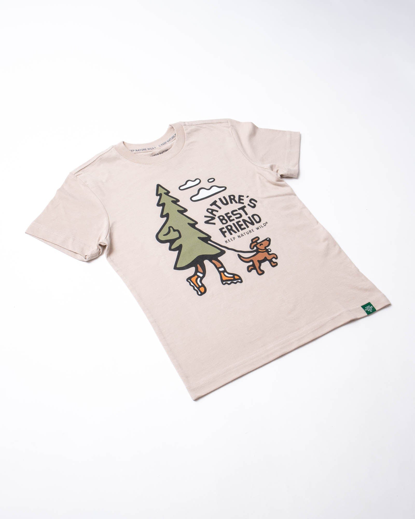 Keep Nature Wild Kids Nature's Best Friend Youth Tee | Heather Tan