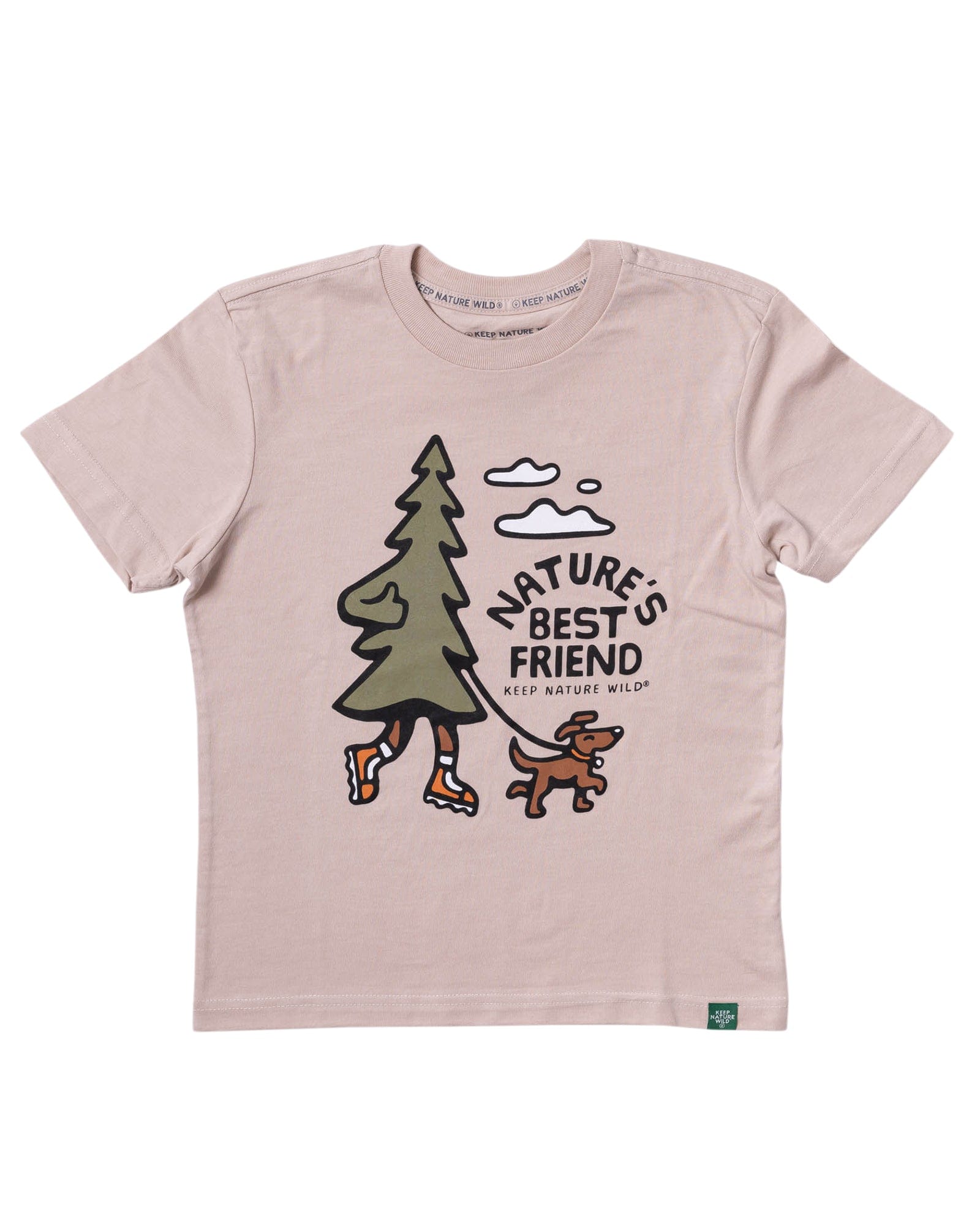 Keep Nature Wild Kids Nature's Best Friend Youth Tee | Heather Tan