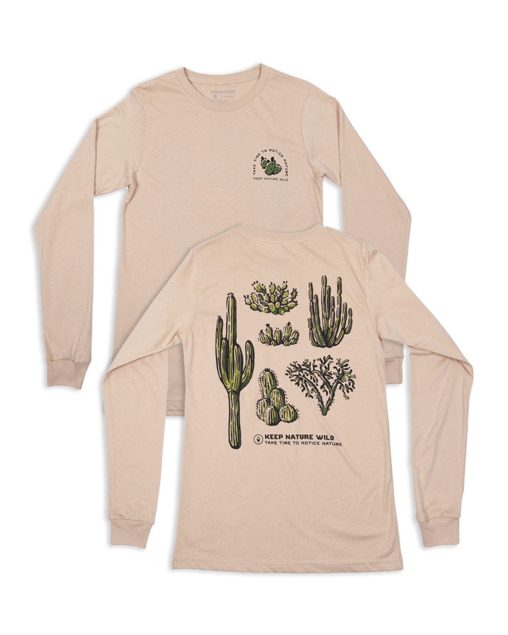 Keep Nature Wild Long Sleeve Nature Study Cacti Unisex Long Sleeve | Sand Dune