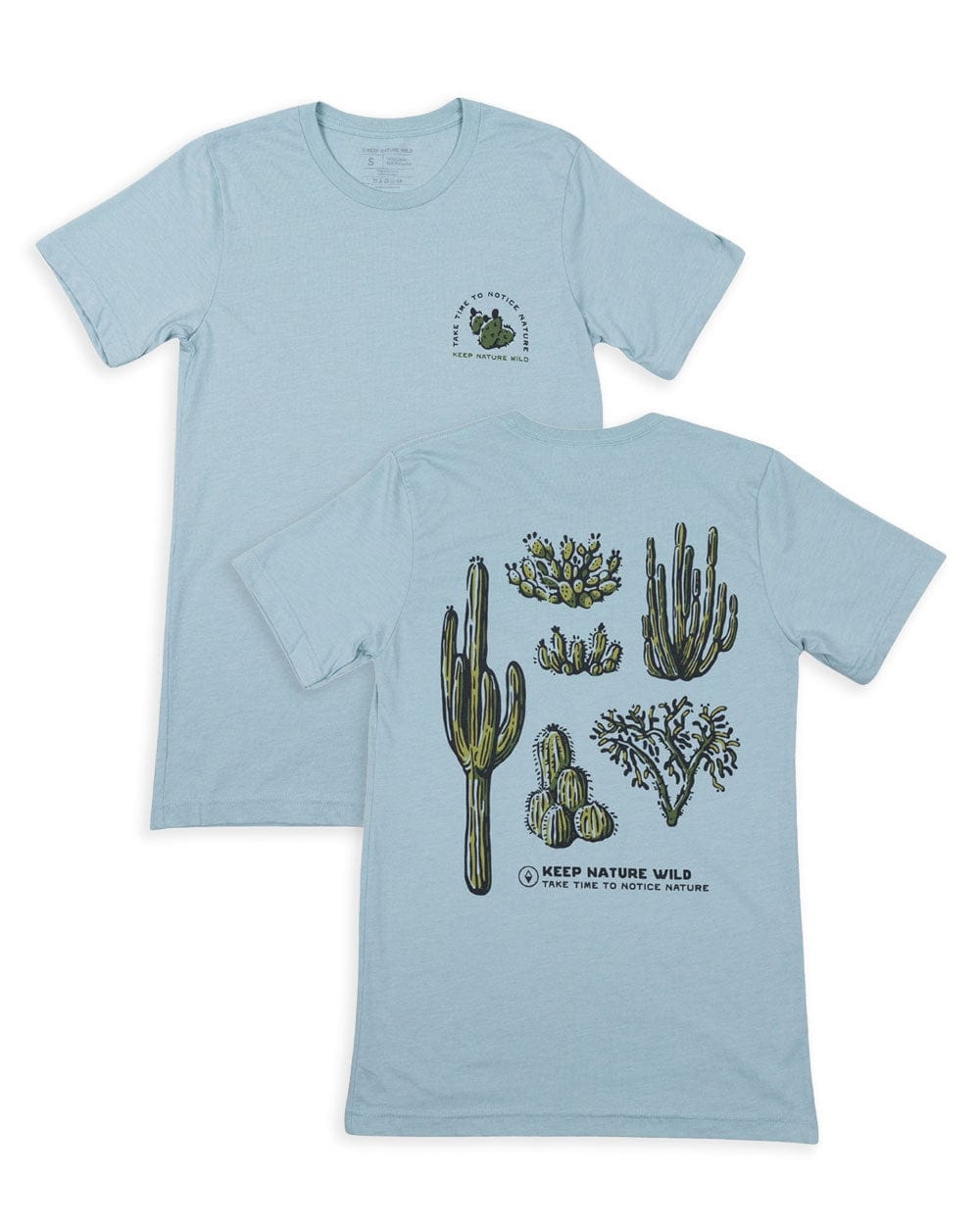 Keep Nature Wild Tee Nature Study Cacti Unisex Tee | Dusty Blue