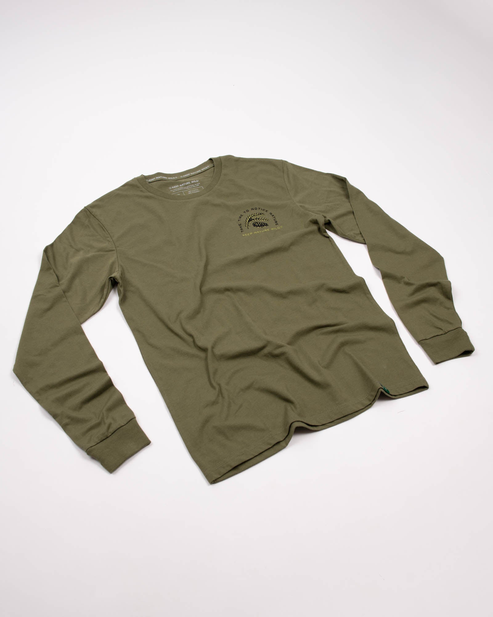 Keep Nature Wild Long Sleeve Nature Study Conifers Unisex Long Sleeve | Olive