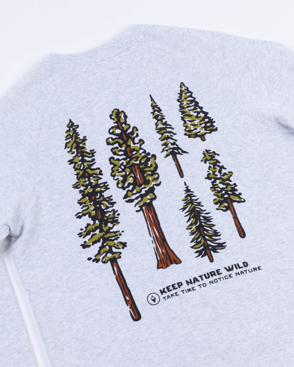 Keep Nature Wild Outerwear Nature Study Conifers Unisex Pullover | Ash