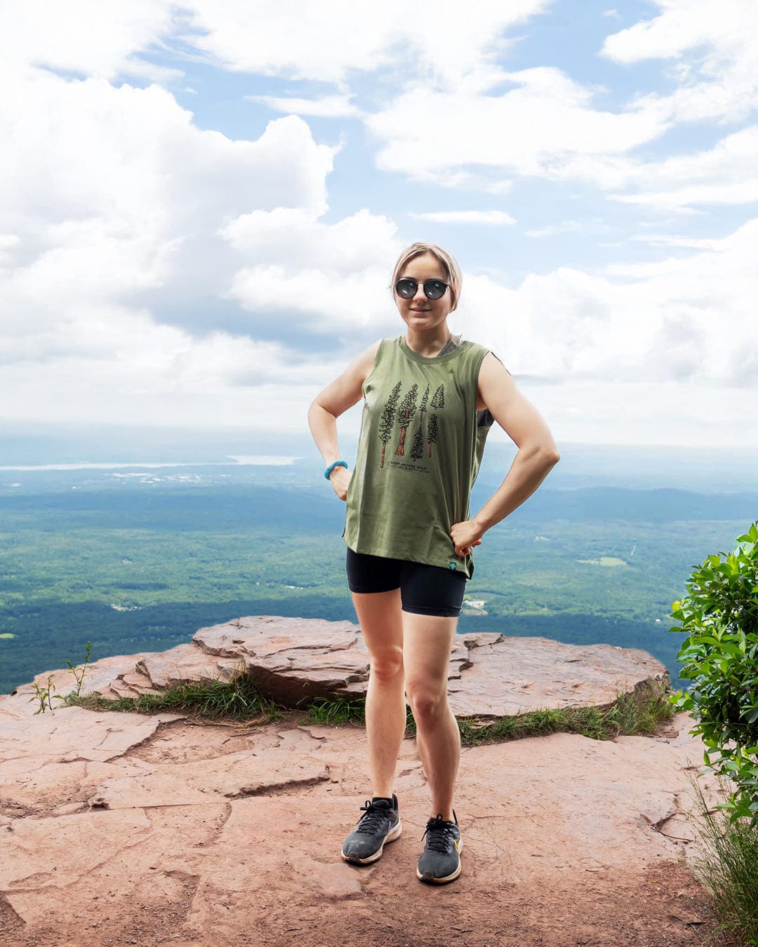 Keep Nature Wild Tank Nature Study Conifers Women's Muscle Tank | Olive