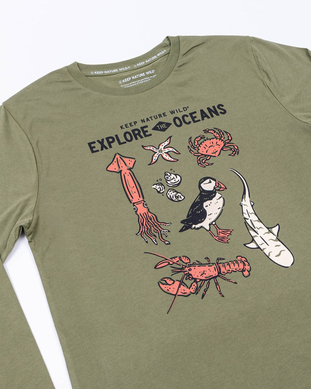 Keep Nature Wild Long Sleeve Nature Study East Coast Unisex Long Sleeve Shirt | Olive