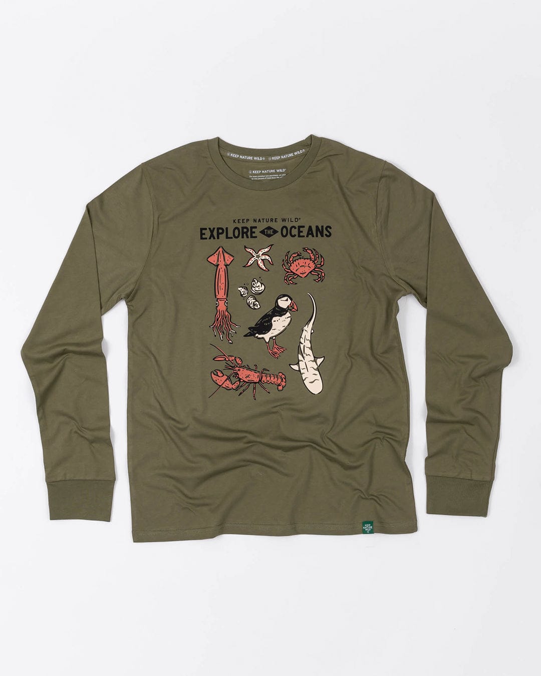 Keep Nature Wild Long Sleeve Nature Study East Coast Unisex Long Sleeve Shirt | Olive