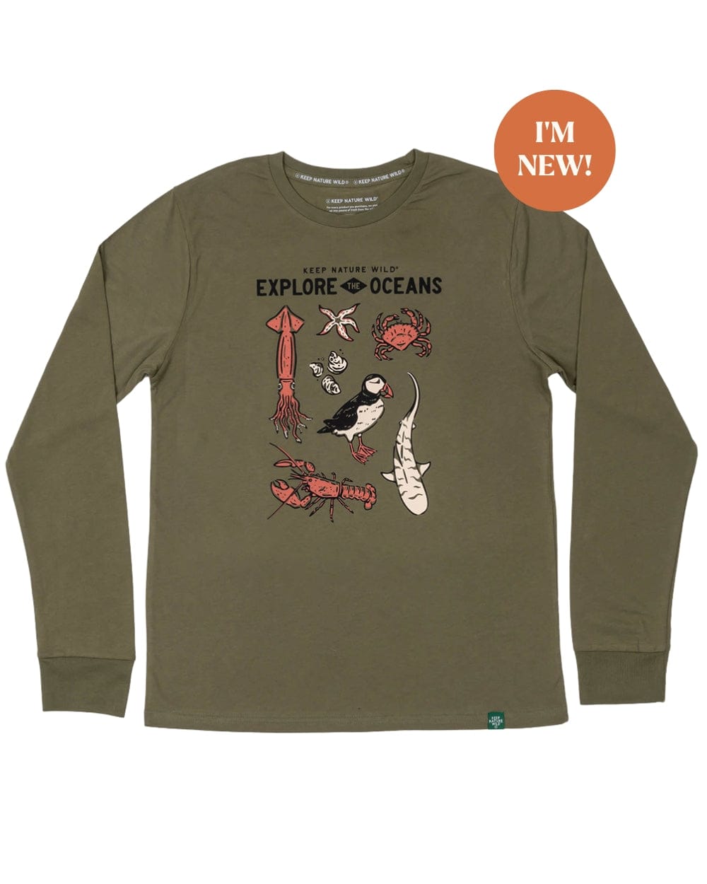 Keep Nature Wild Long Sleeve Nature Study East Coast Unisex Long Sleeve Shirt | Olive