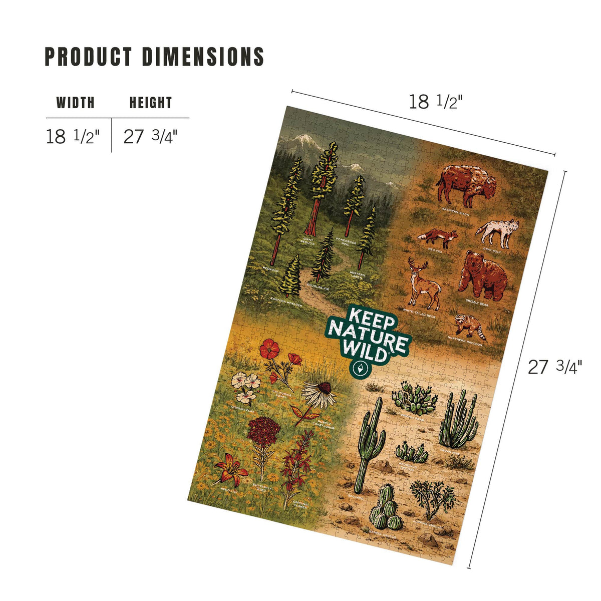 Keep Nature Wild Puzzle Nature Study Puzzle | 18.5 x 27.75" | 1000 Piece