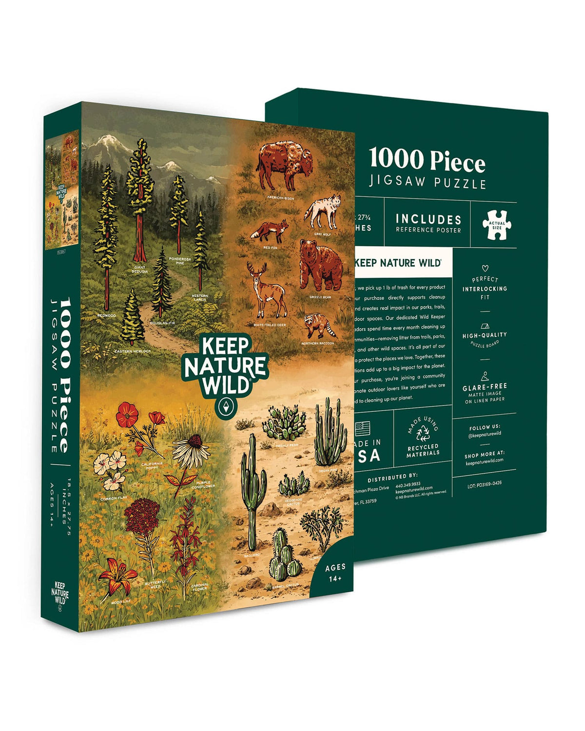 Keep Nature Wild Puzzle Nature Study Puzzle | 18.5 x 27.75" | 1000 Piece