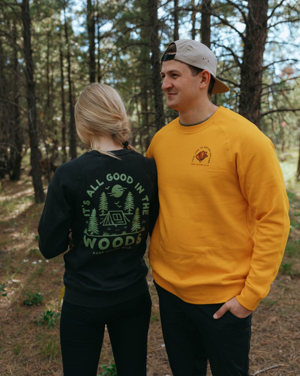 Keep Nature Wild Outerwear Nature Study Wildflowers Unisex Pullover | Marigold