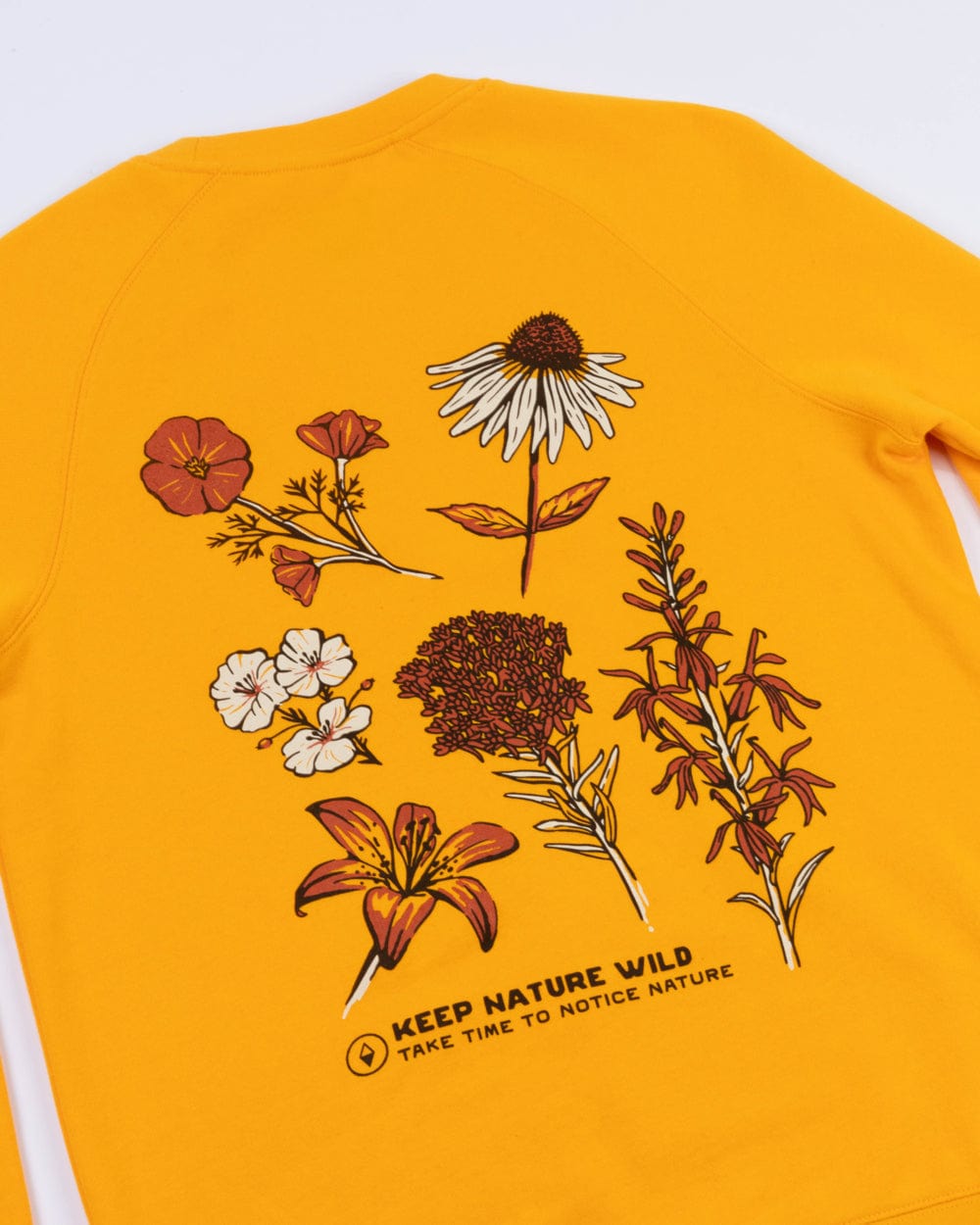 Keep Nature Wild Outerwear Nature Study Wildflowers Unisex Pullover | Marigold