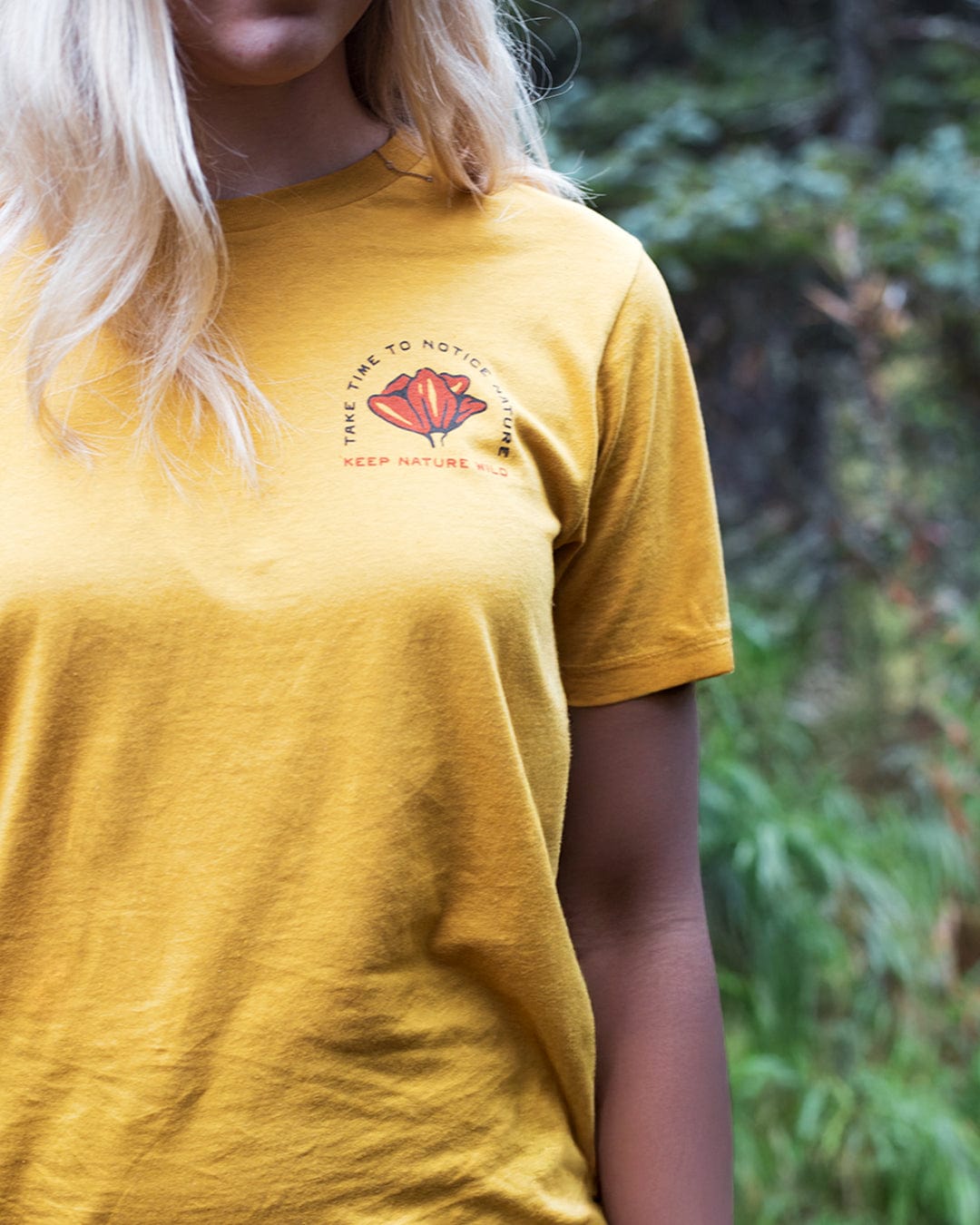 Keep Nature Wild Tee Nature Study Wildflowers Unisex Tee | Mustard