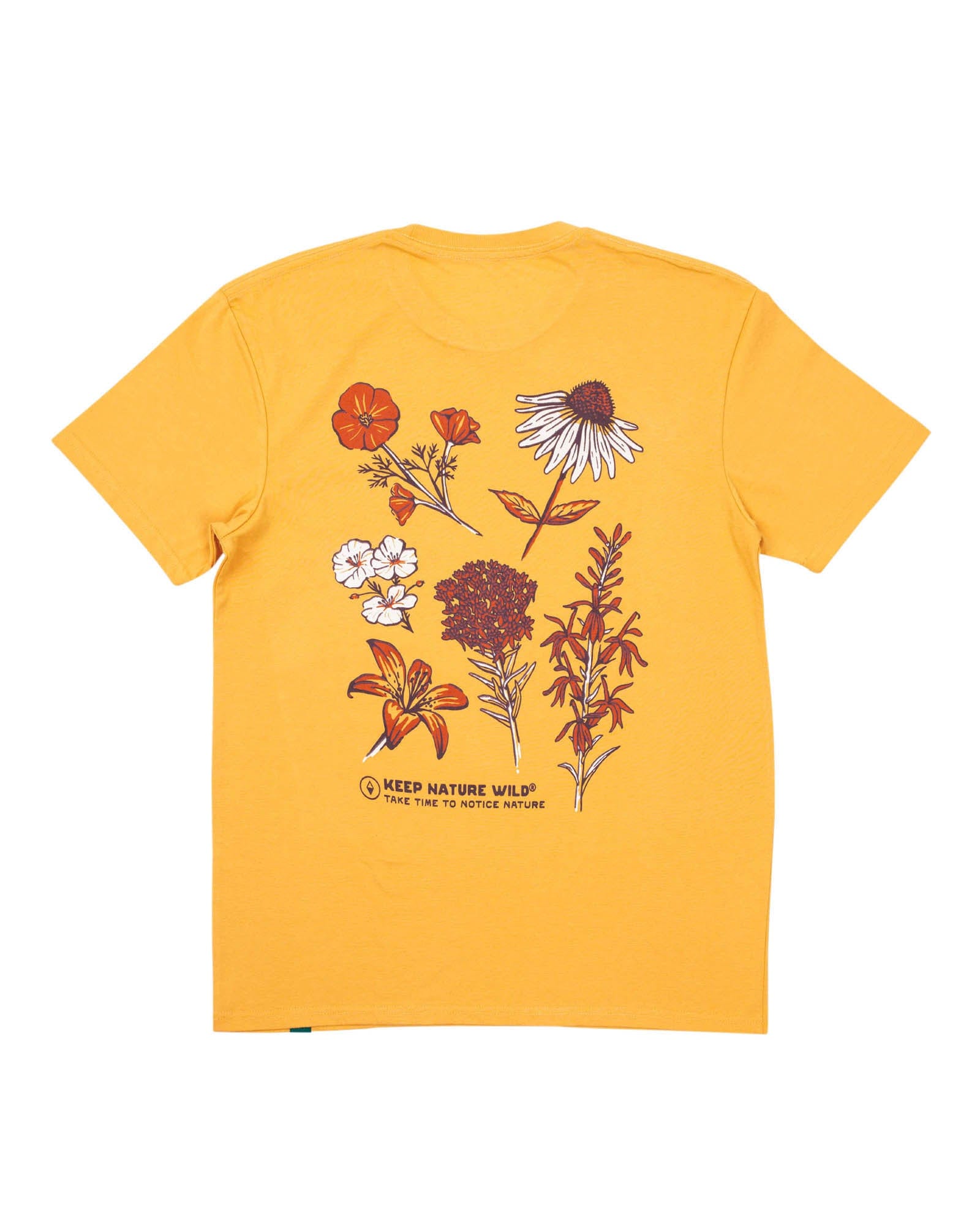Keep Nature Wild Tee Nature Study Wildflowers Unisex Tee | Mustard