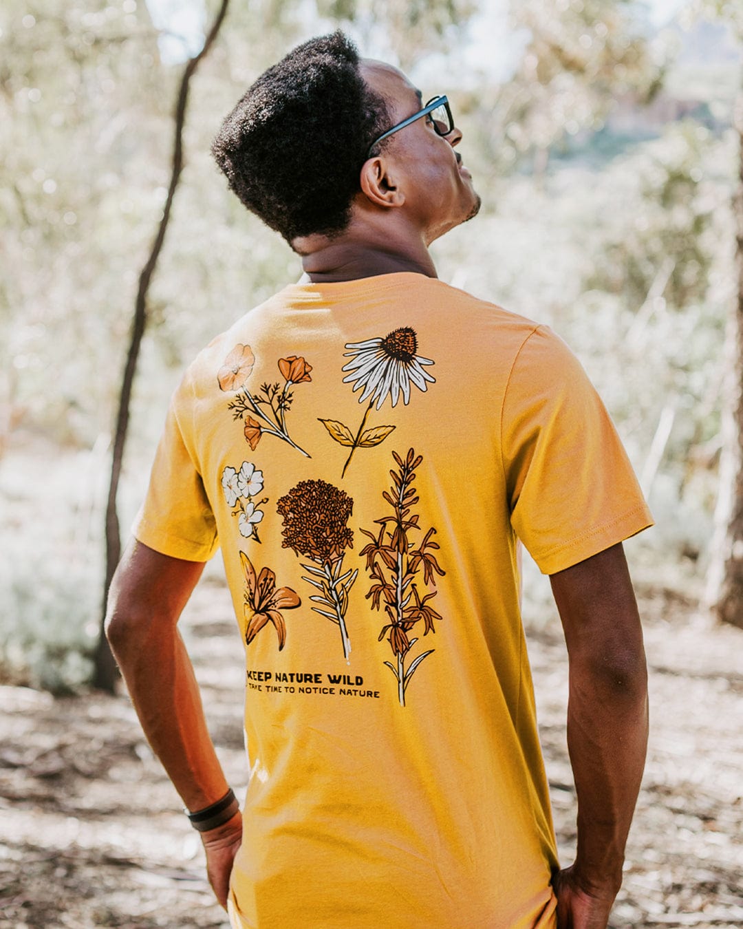 Keep Nature Wild Tee Nature Study Wildflowers Unisex Tee | Mustard