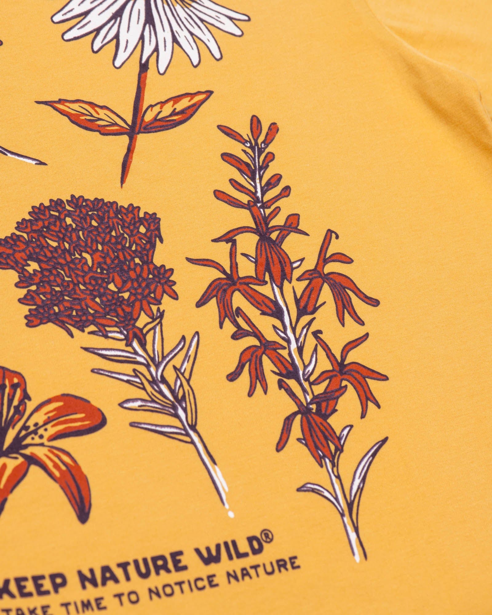 Keep Nature Wild Tee Nature Study Wildflowers Unisex Tee | Mustard