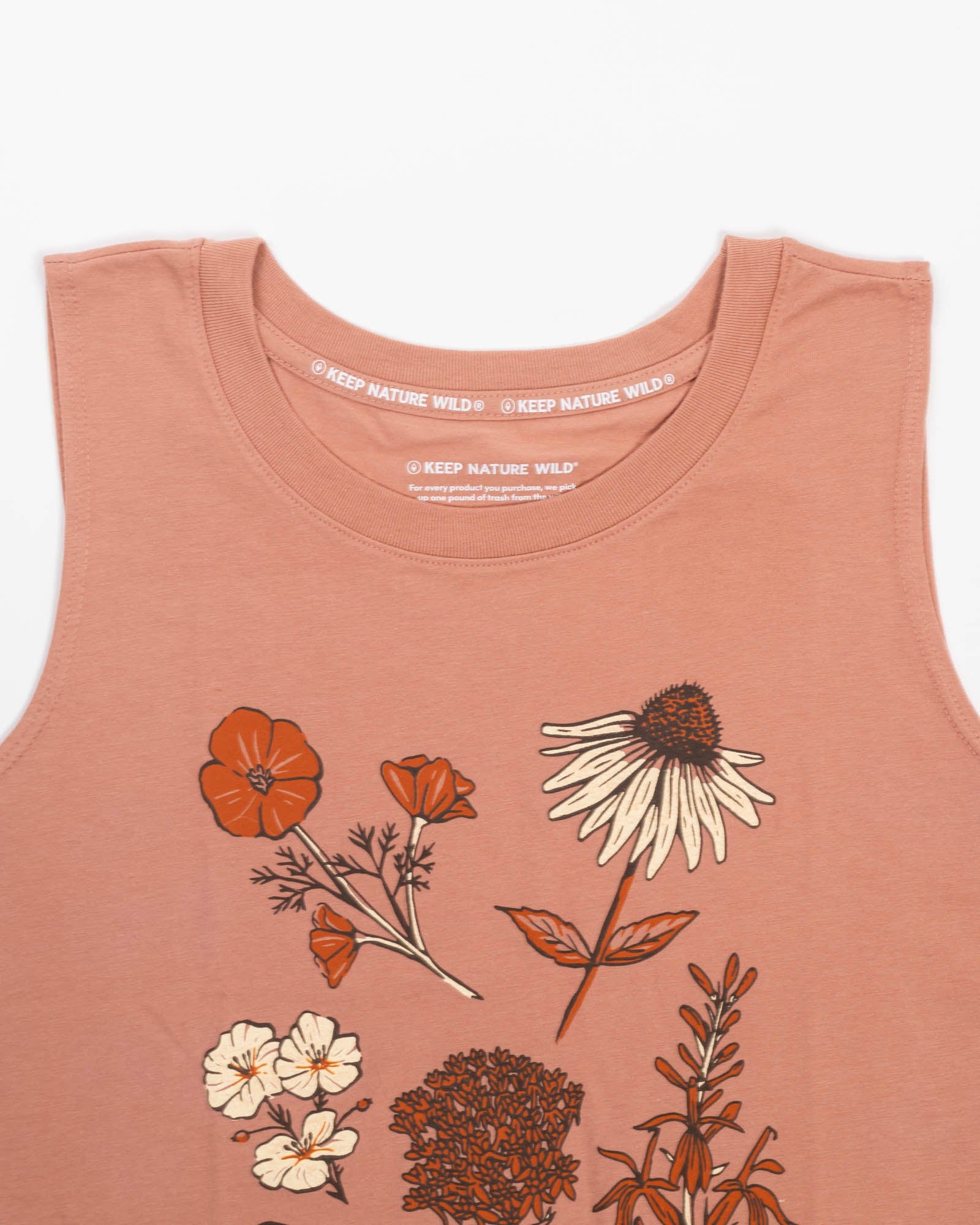 Keep Nature Wild Tank Nature Study Wildflowers Women's Muscle Tank | Canyon Rose
