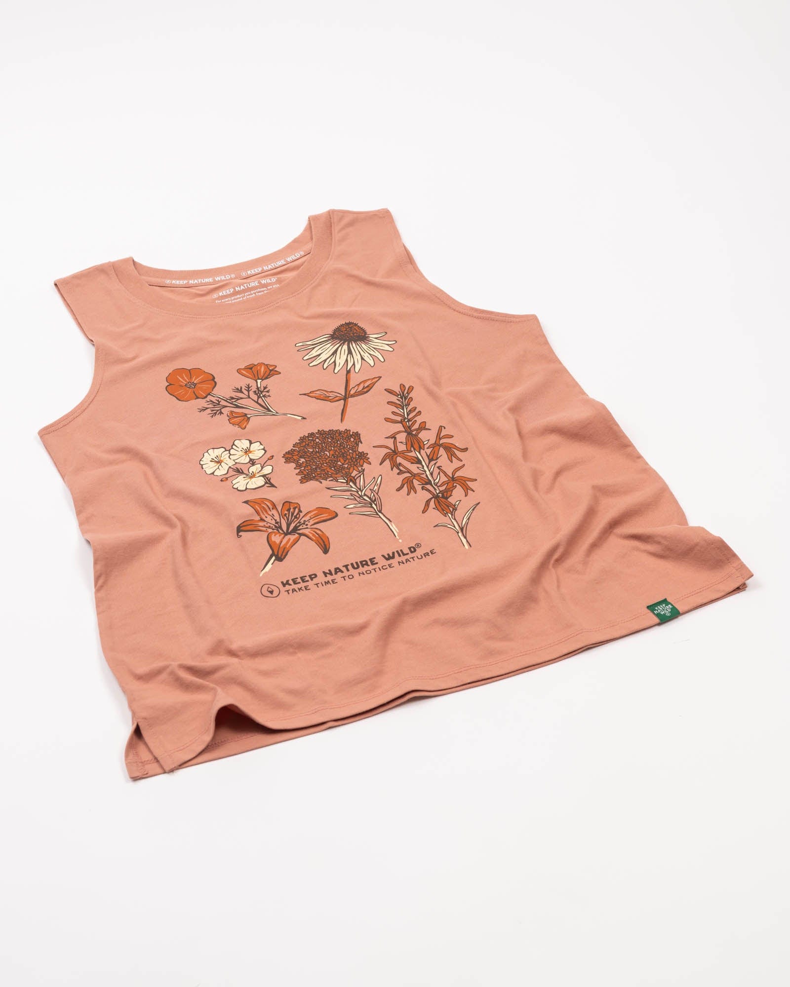 Keep Nature Wild Tank Nature Study Wildflowers Women's Muscle Tank | Canyon Rose
