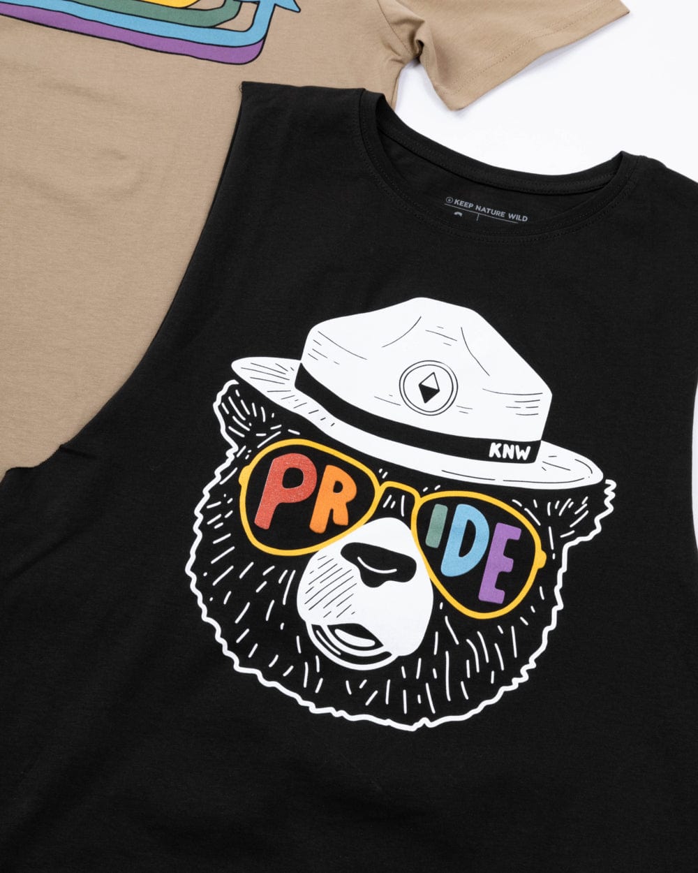 Keep Nature Wild Tank Pride Bear Unisex Muscle Tank | Coal